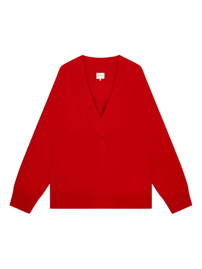 V-neck ribbed sweater 1