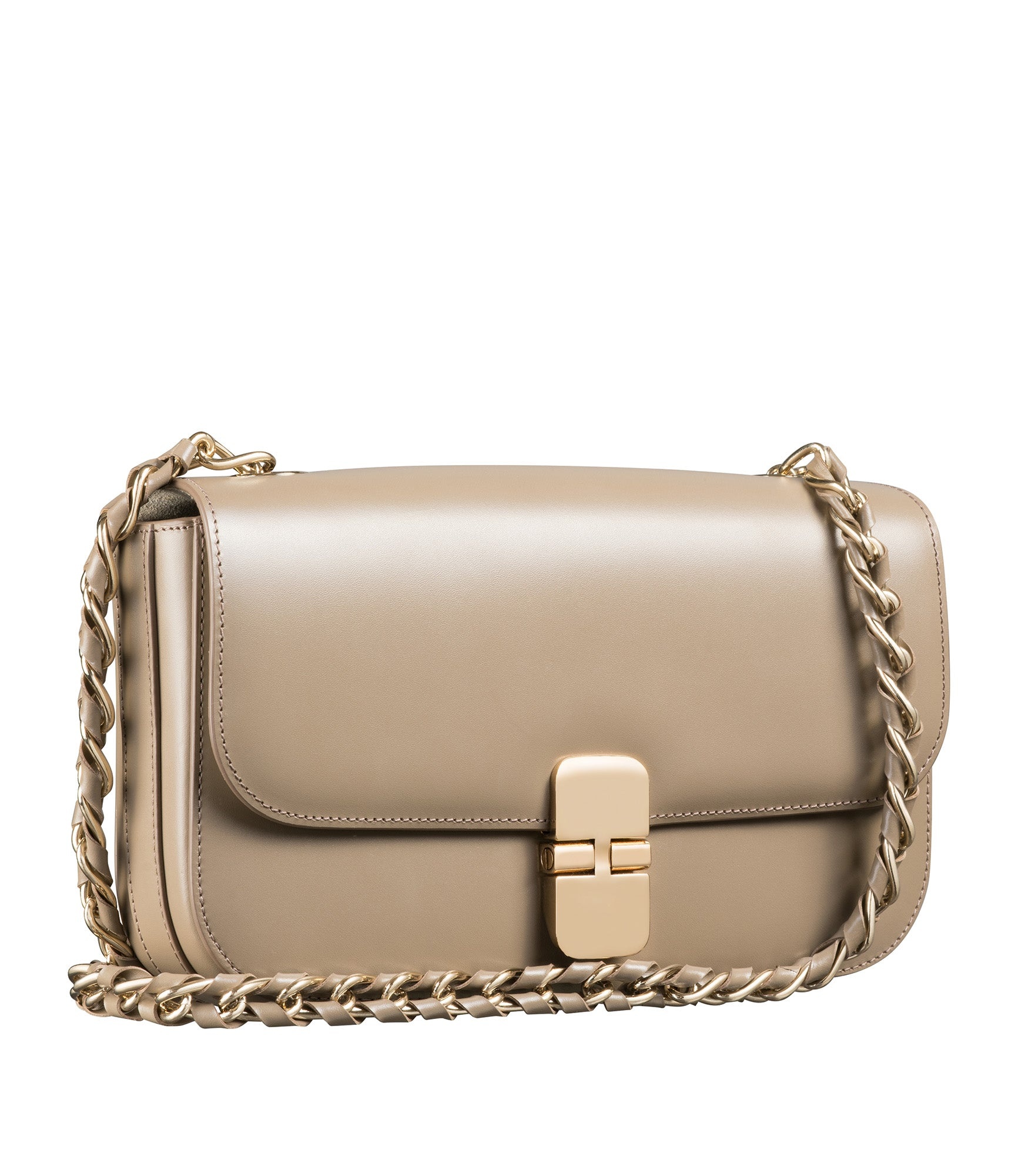 A.P.C. Demi-Lune Mini Leather and Corduroy Cross-Body Bag