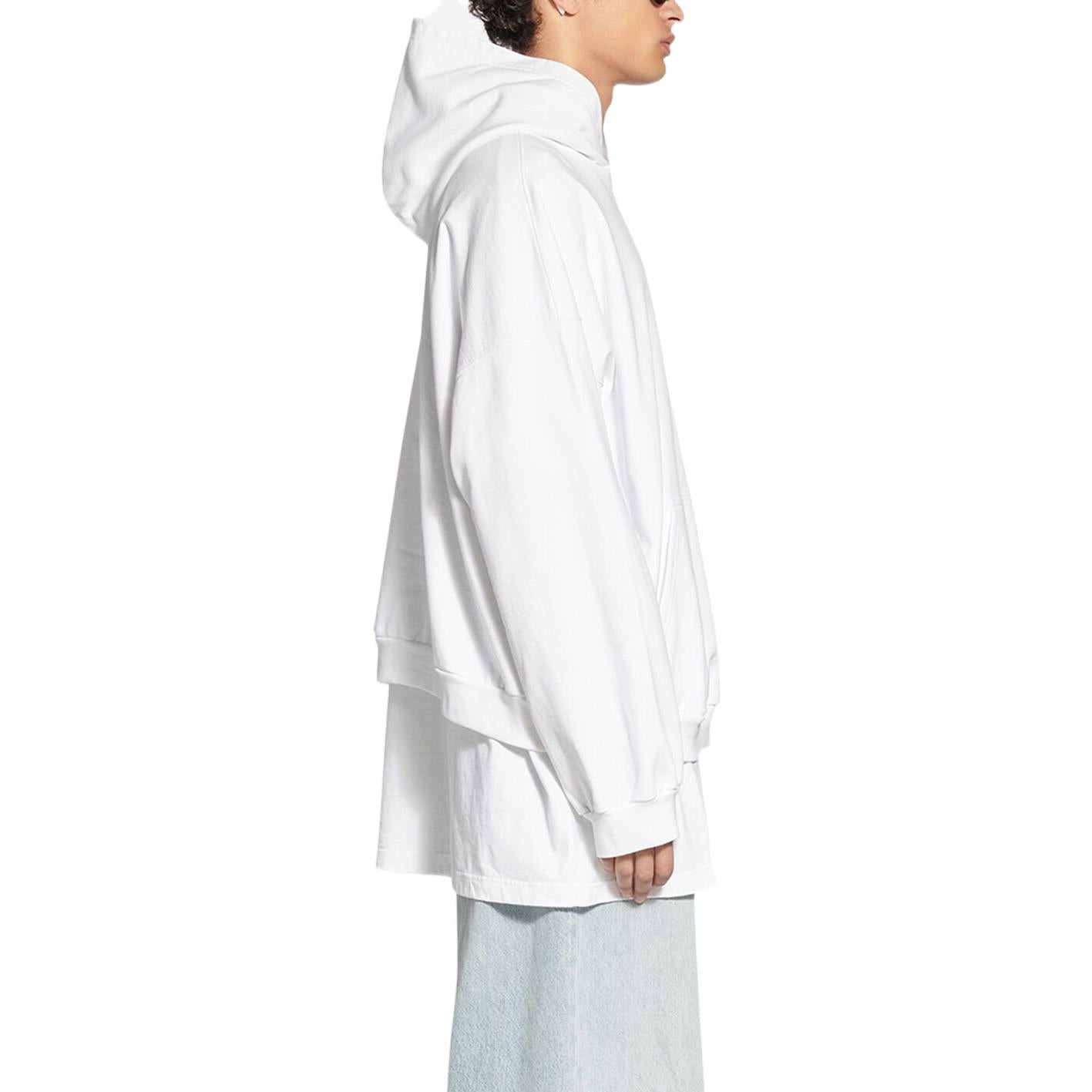 Balenciaga 5:20 Graphic Hoodie 'White Green' 674986TMVL69164 - 4