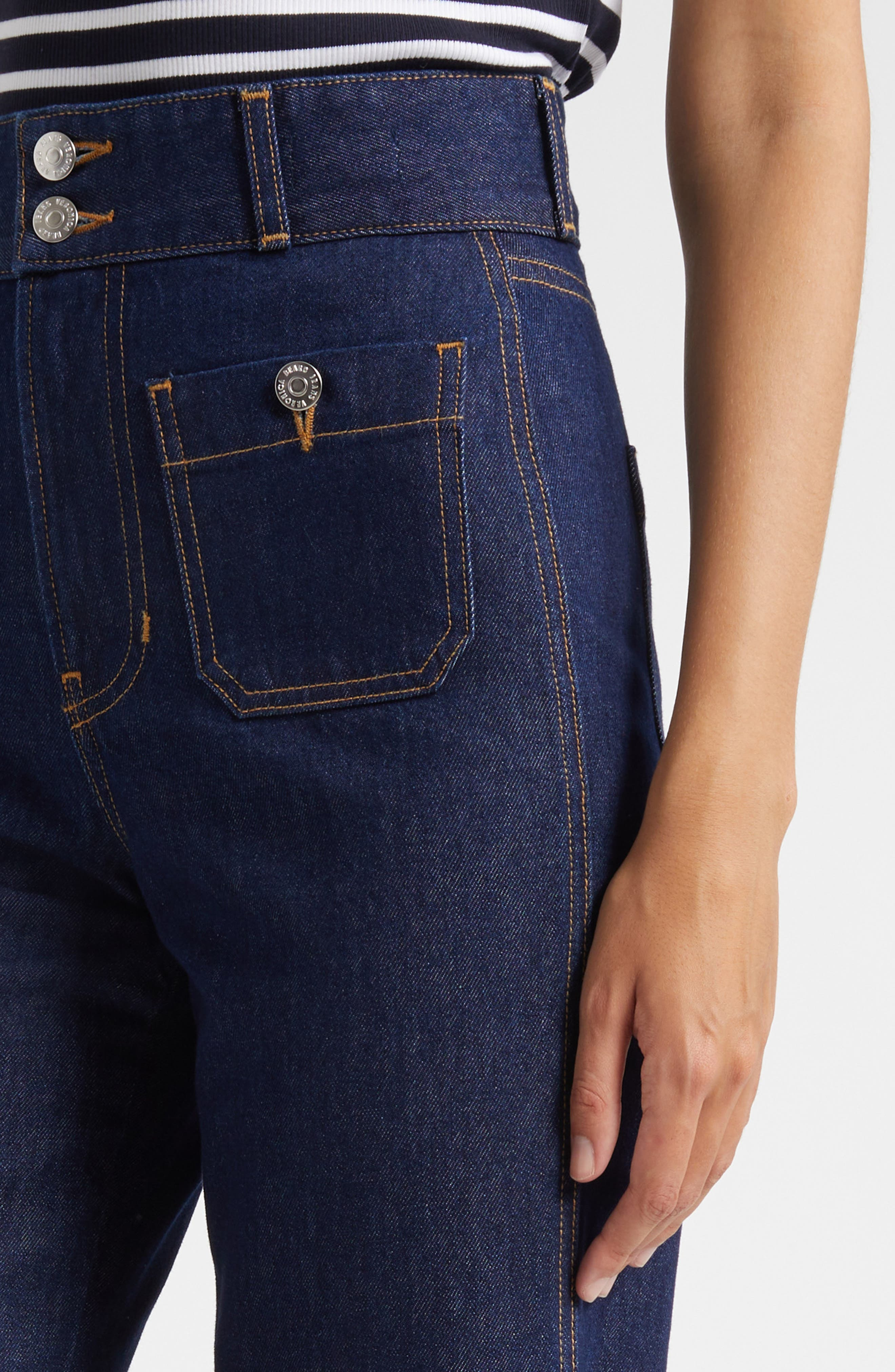 Veronica Beard Taylor High Waist Flare Jeans in Indigo Rinse at Nordstrom - 5