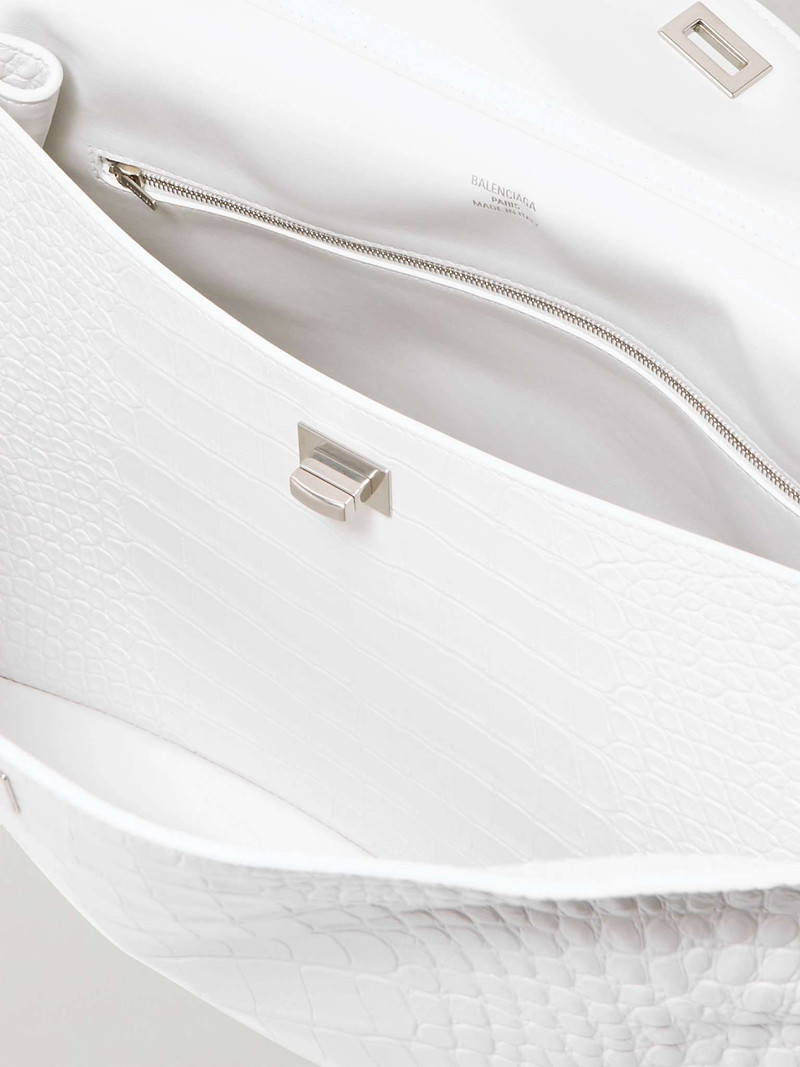 Rodeo Large Croc-Effect Leather Messenger Bag 3