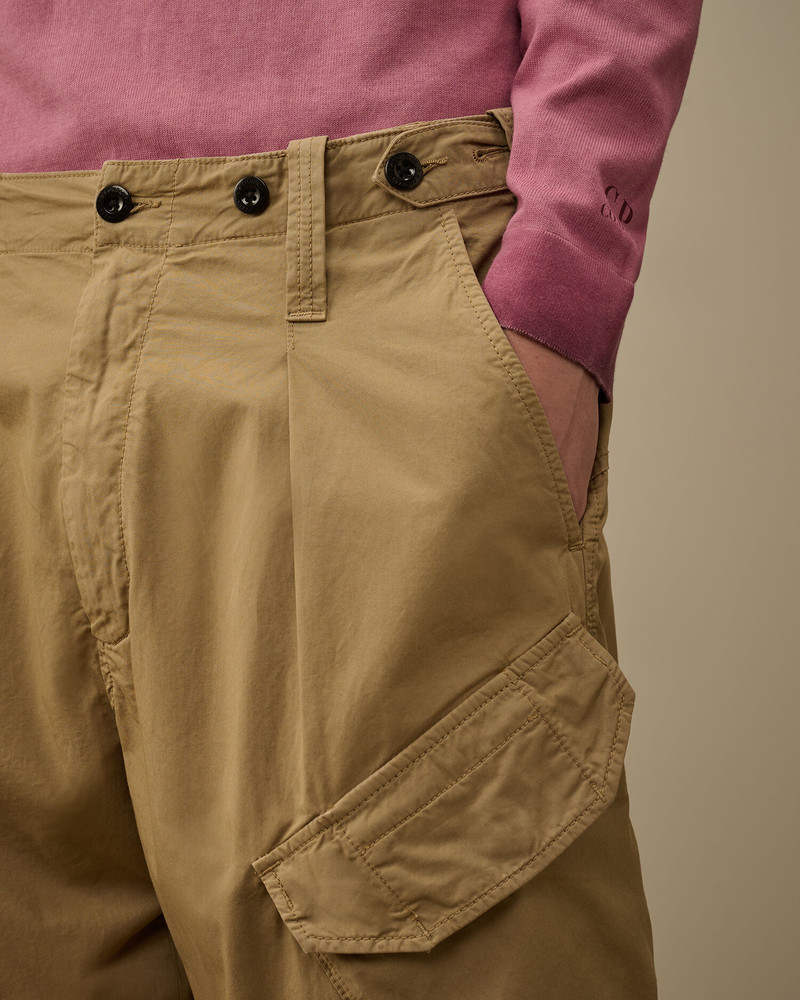 Cotton Gabardine Loose Cargo Pants 5
