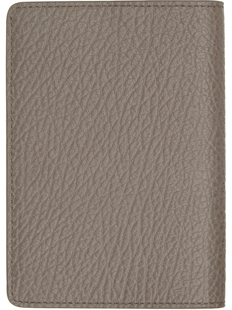 Maison Margiela Taupe Four Stitches Passport Holder outlook