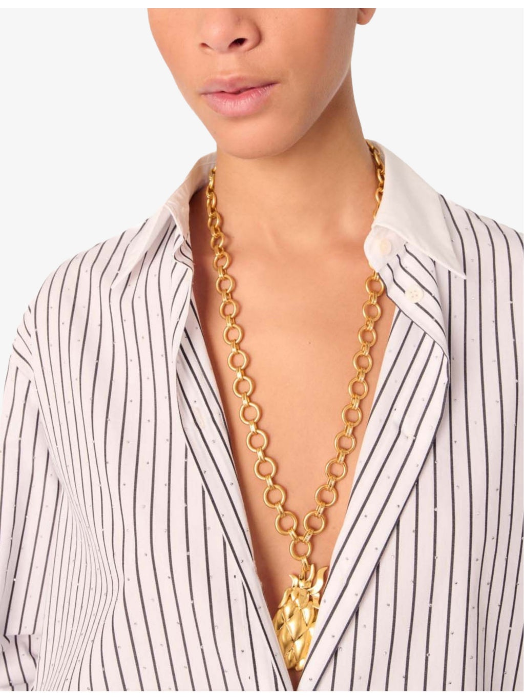 Striped Oversized-Fit Cotton-Blend Shirt - 5