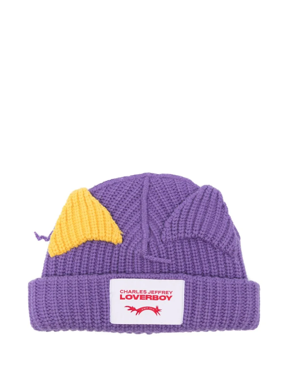 Chunky Ears logo-patch beanie hat - 1