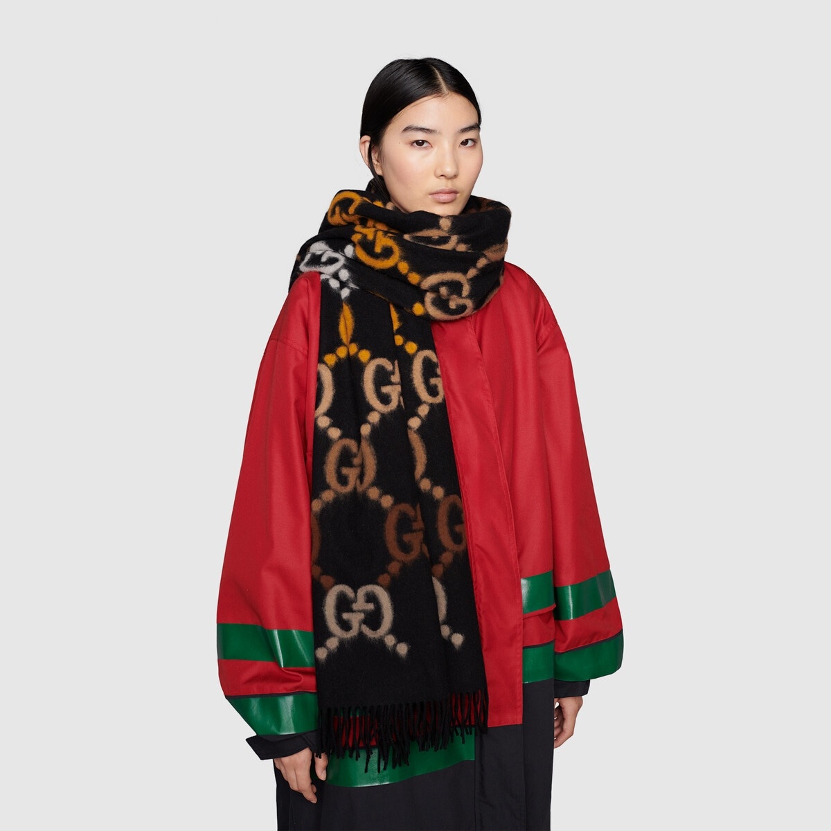 GG wool stole - 3