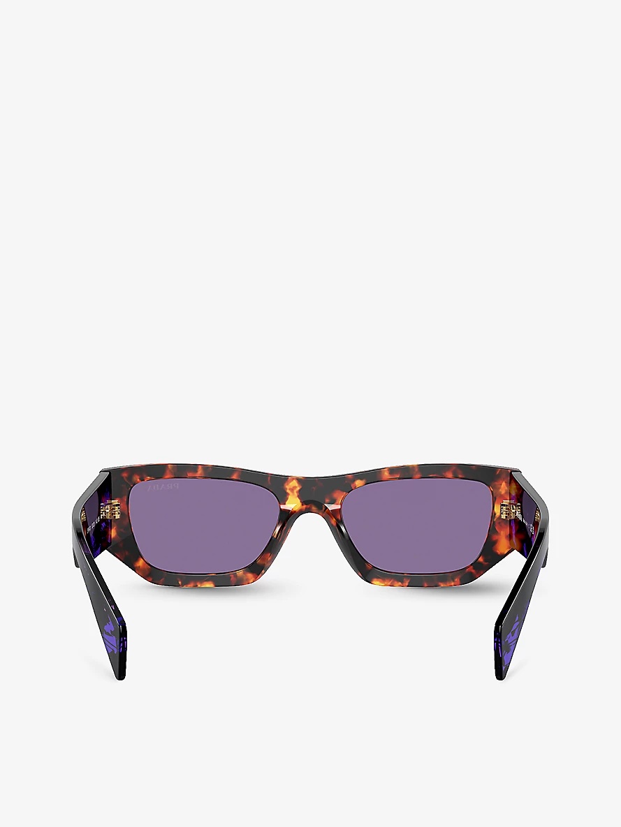 Prada PR A01S pillow-frame acetate sunglasses | REVERSIBLE