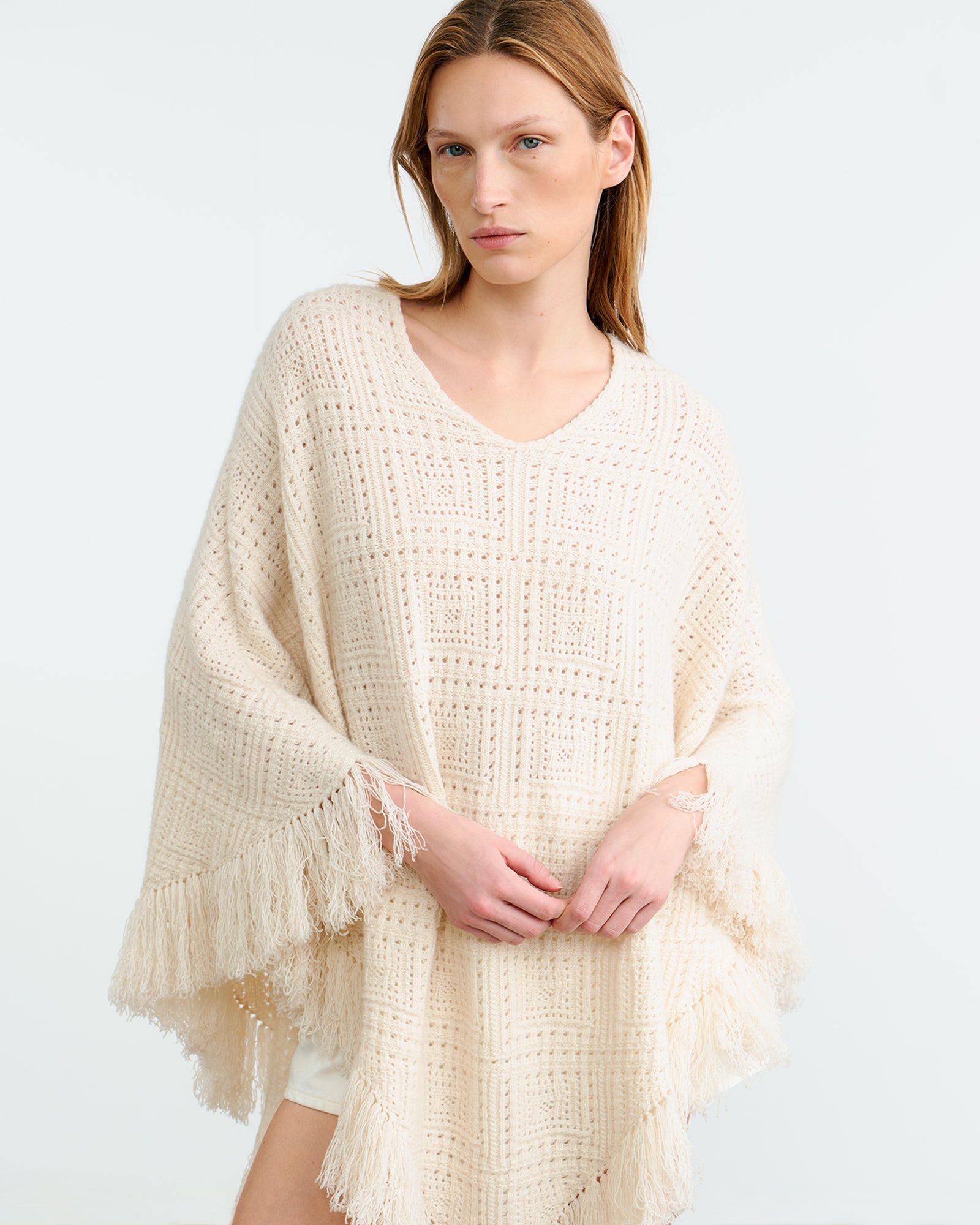 BRISTOL SWEATER PONCHO - 2
