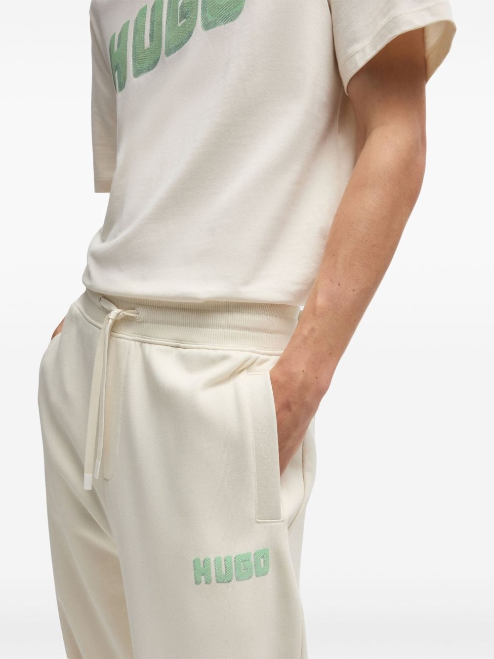 logo-print cotton track pants - 5