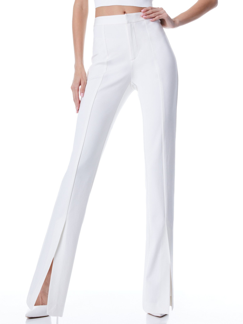 BRICE HIGH WAISED SLIM FRONT SLIT PANT 1