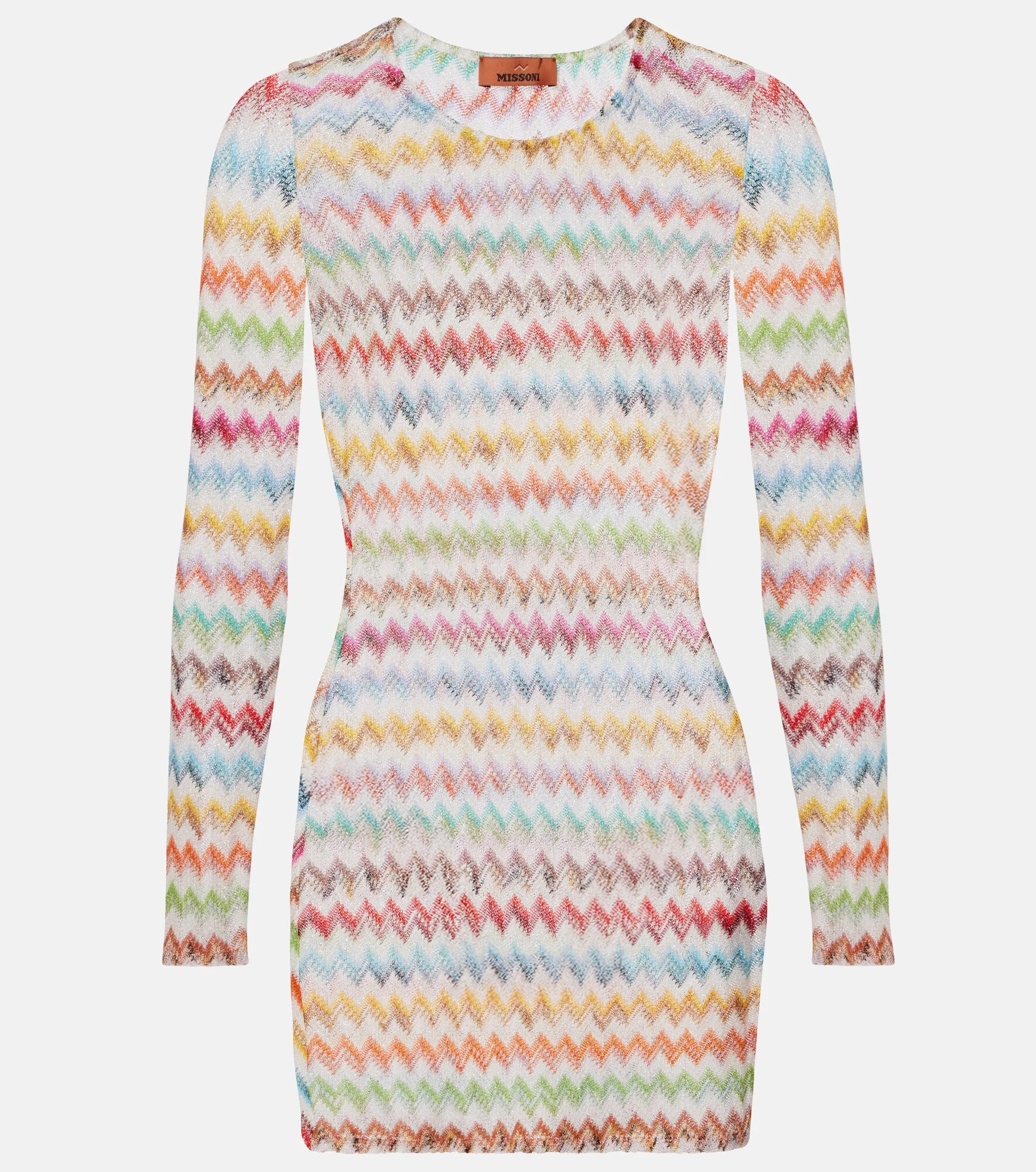 Zigzag lamé minidress - 1