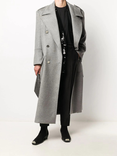 Balmain double-breasted oversized coat outlook