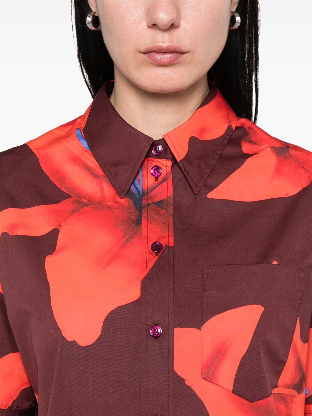 floral-print shirt - 5
