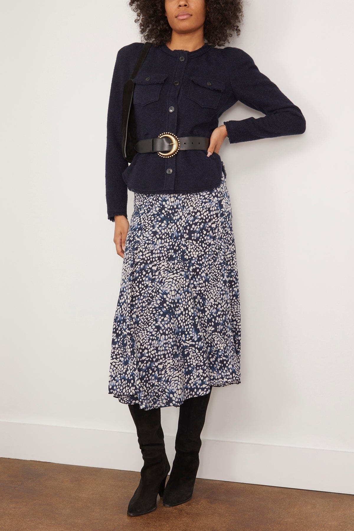 Hortensia Skirt in Midnight/White - 2