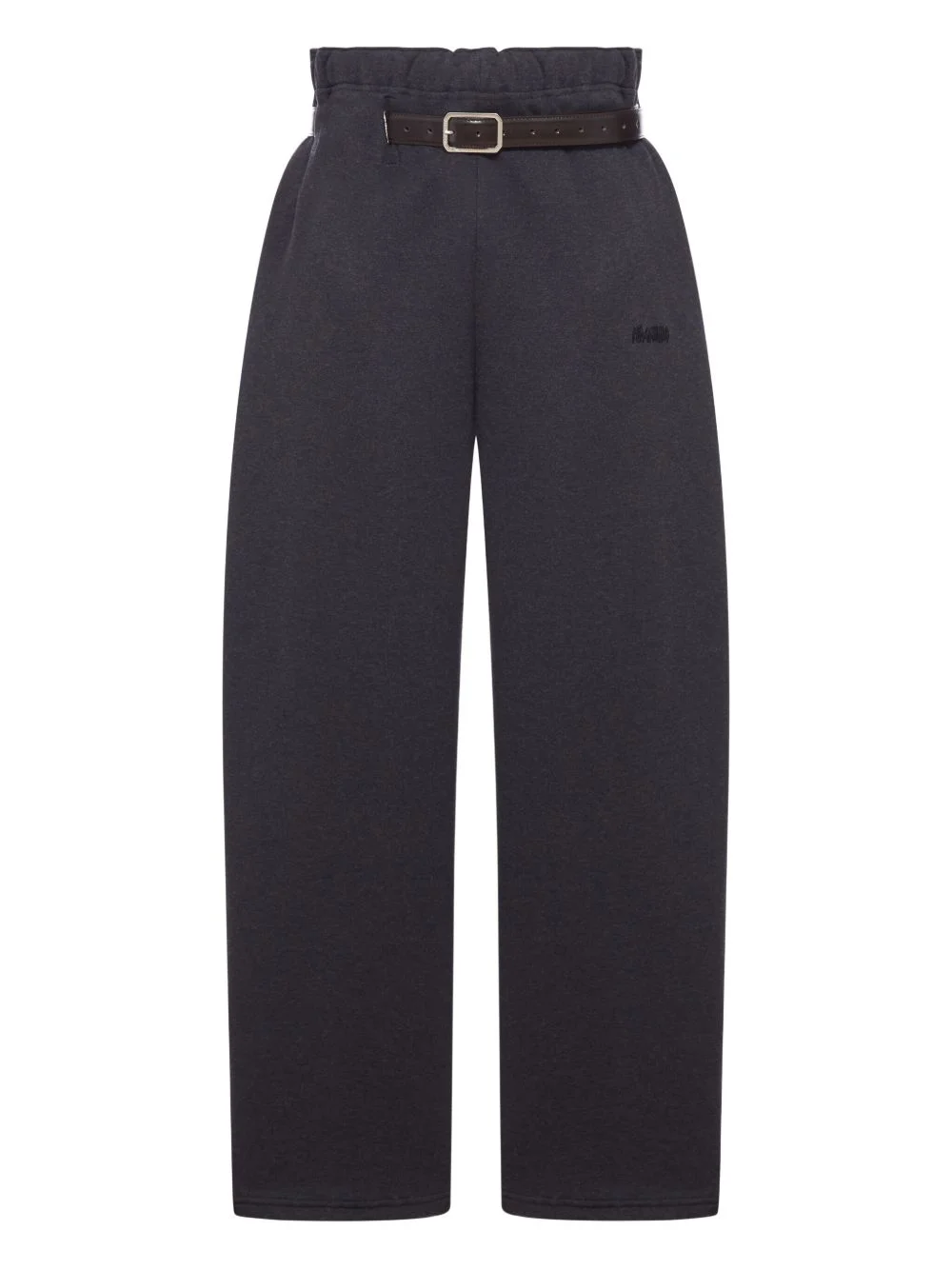 belted cotton trousers - 1