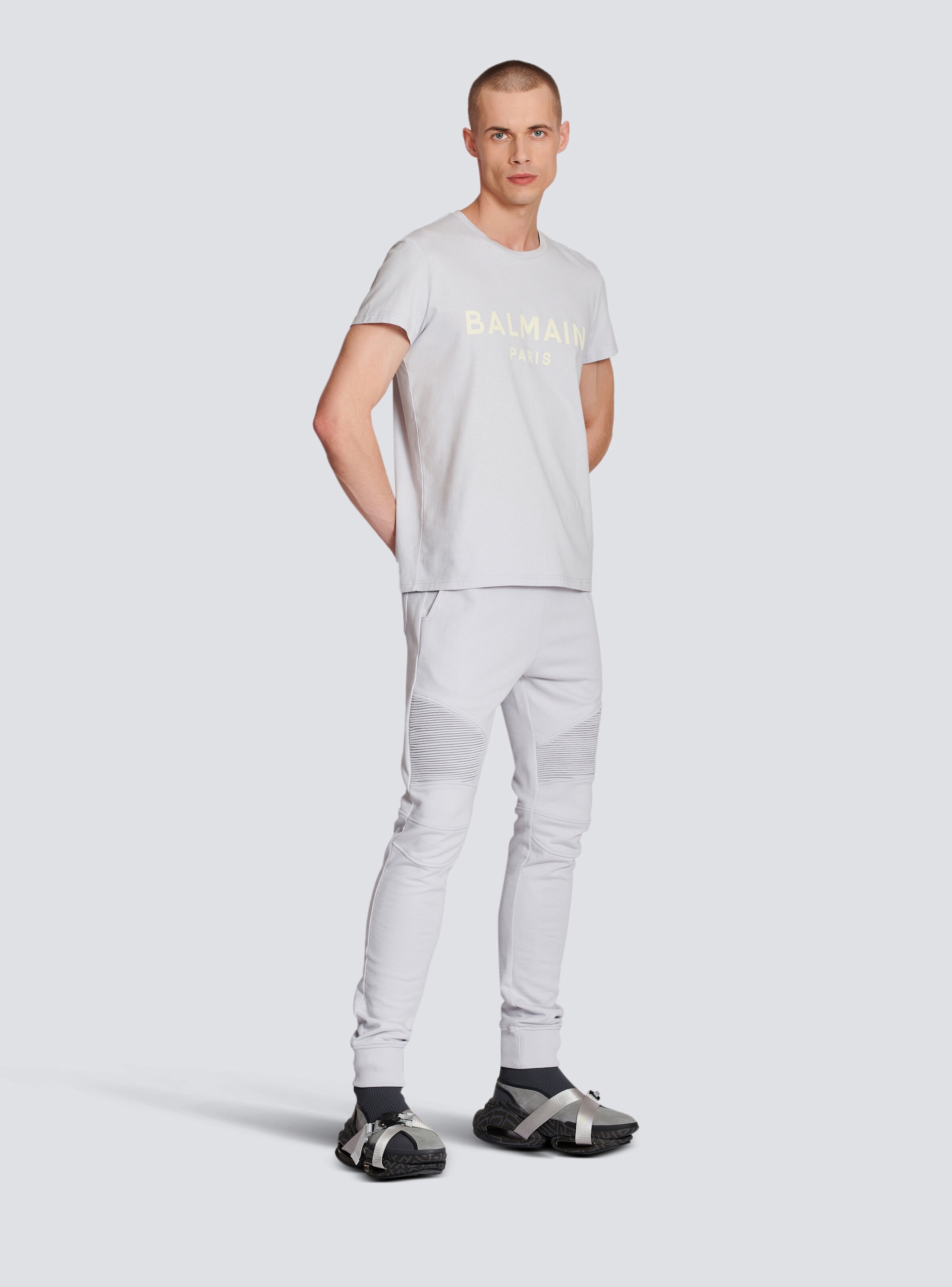 Cotton printed Balmain Paris logo T-shirt - 3