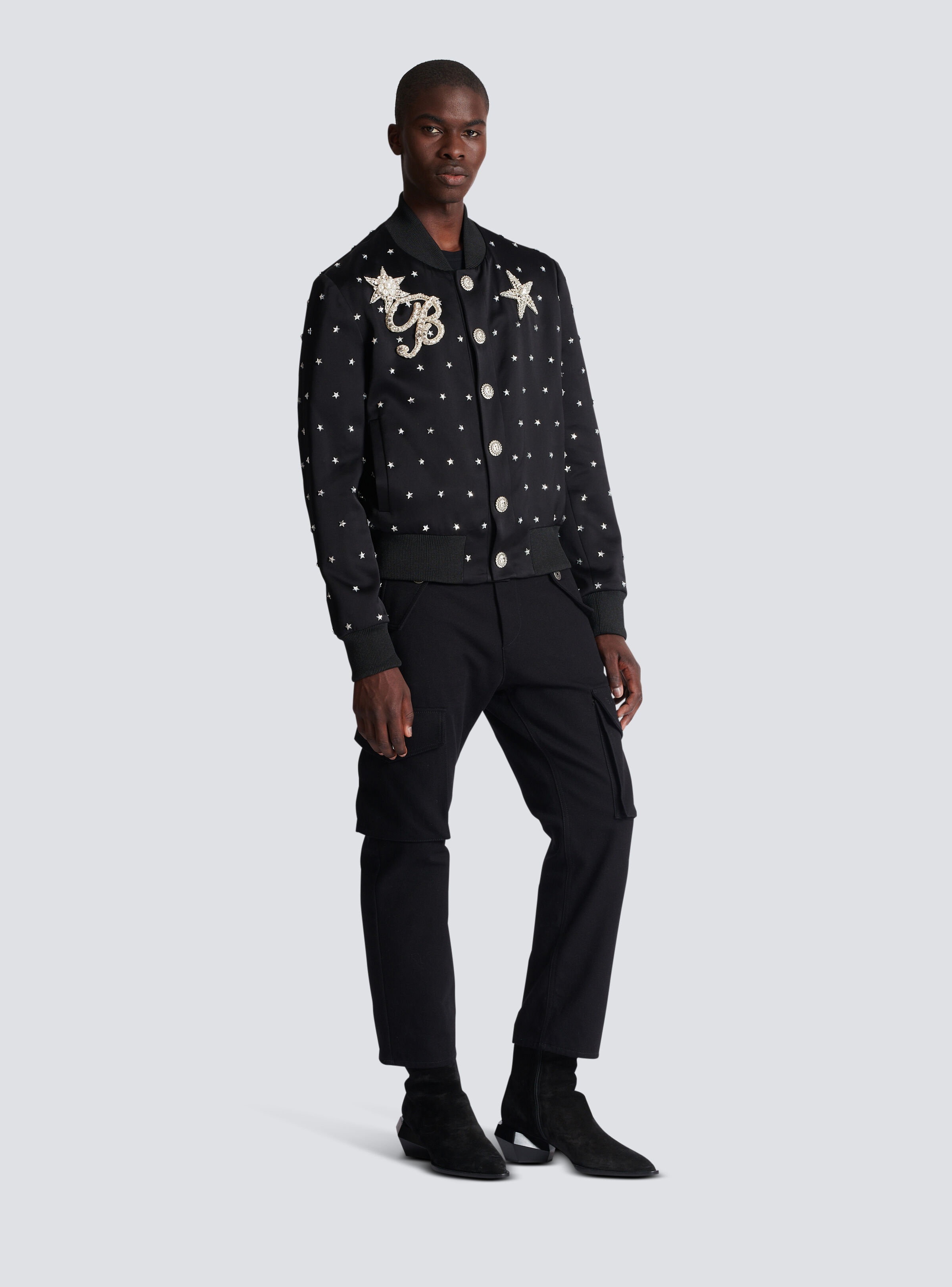 Stars embroidered bomber jacket - 3