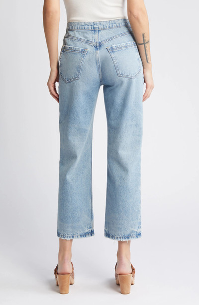 FRAME Le Jane Angled Zip Crop Relaxed Straight Leg Jeans outlook