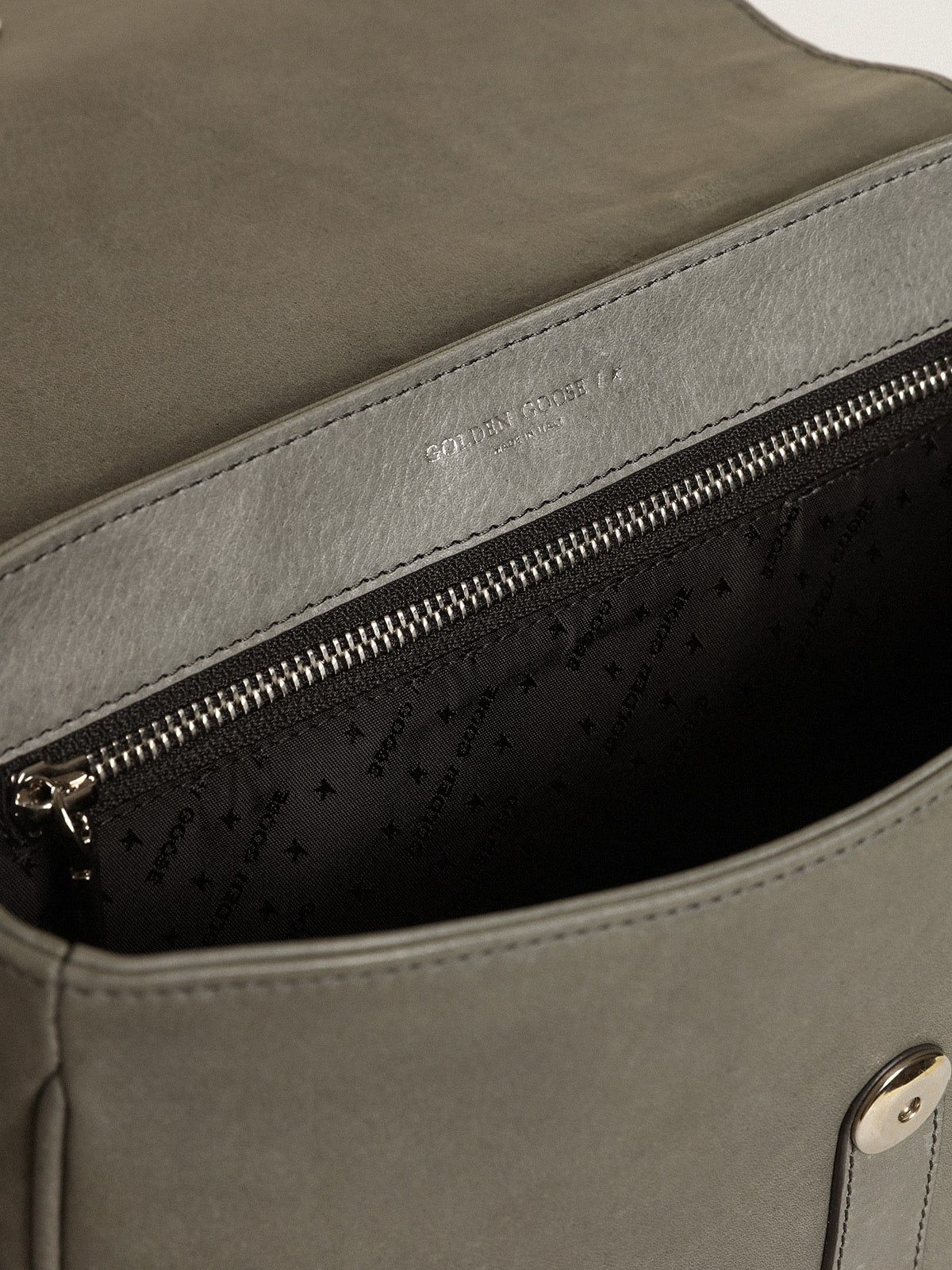 Women's Francis Bag medium in stone gray leather - 5