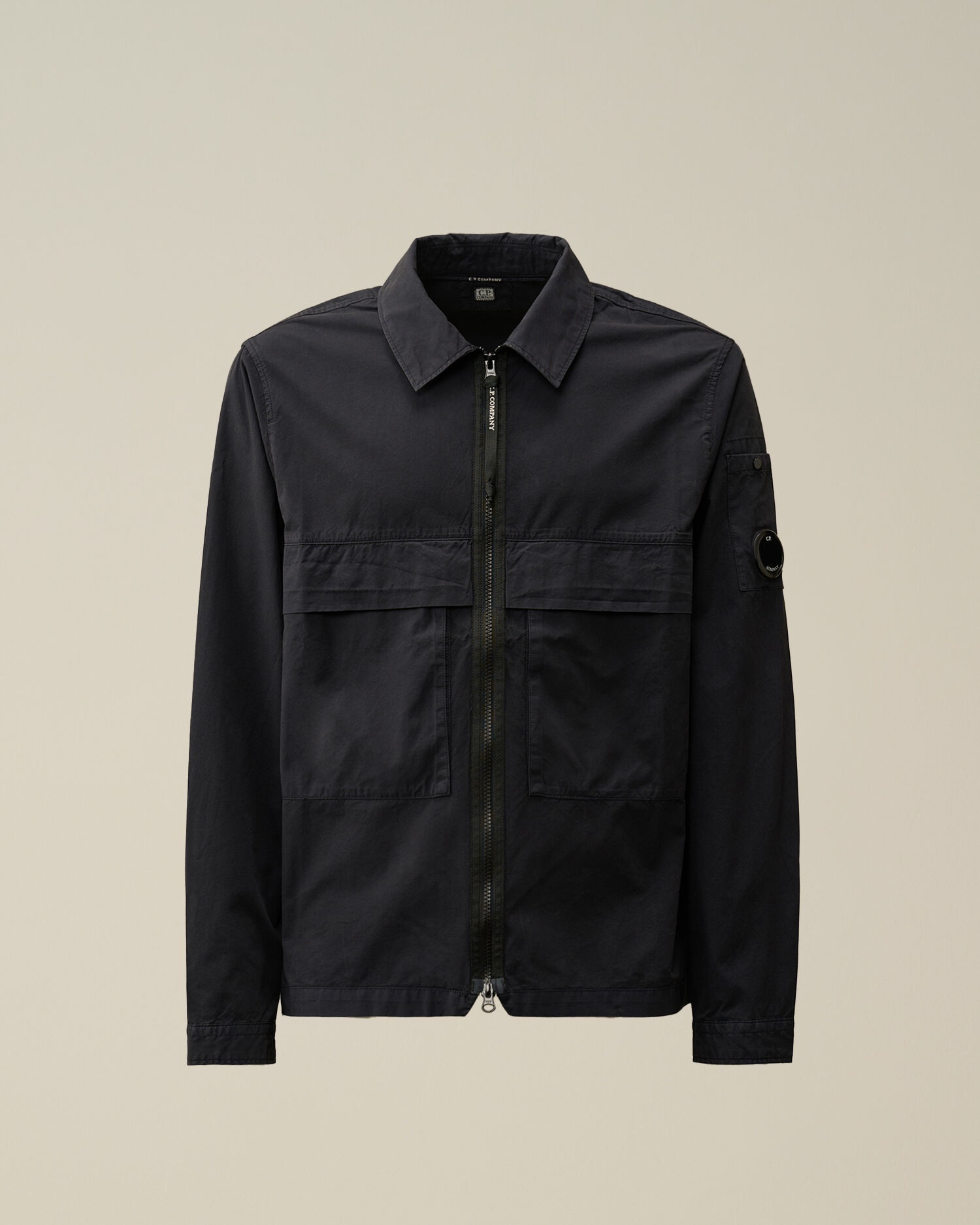 Organic Gabardine Zipped Utility Overshirt - 1