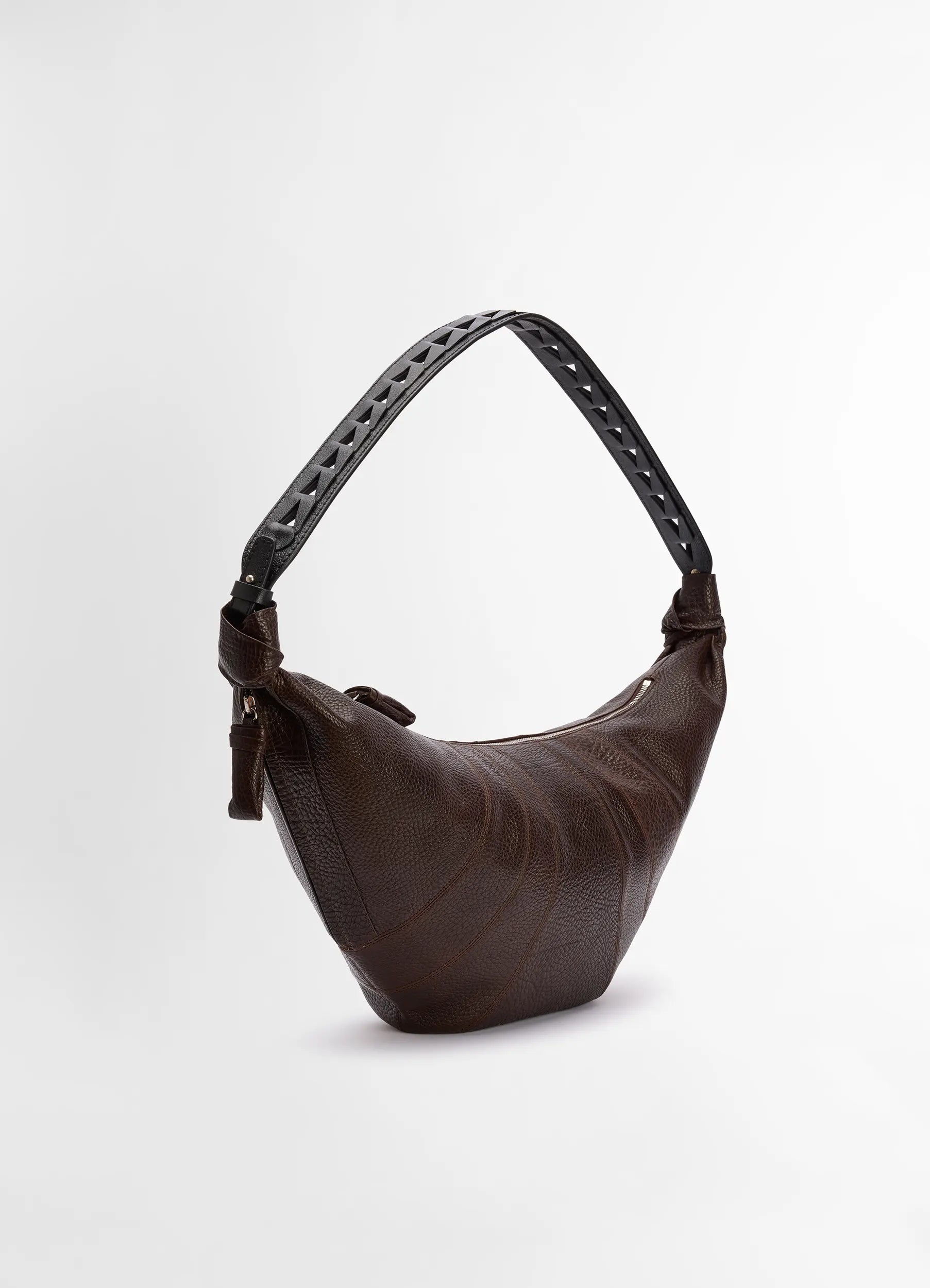 WOVEN CHEVRON LARGE CROISSANT BAG - 6