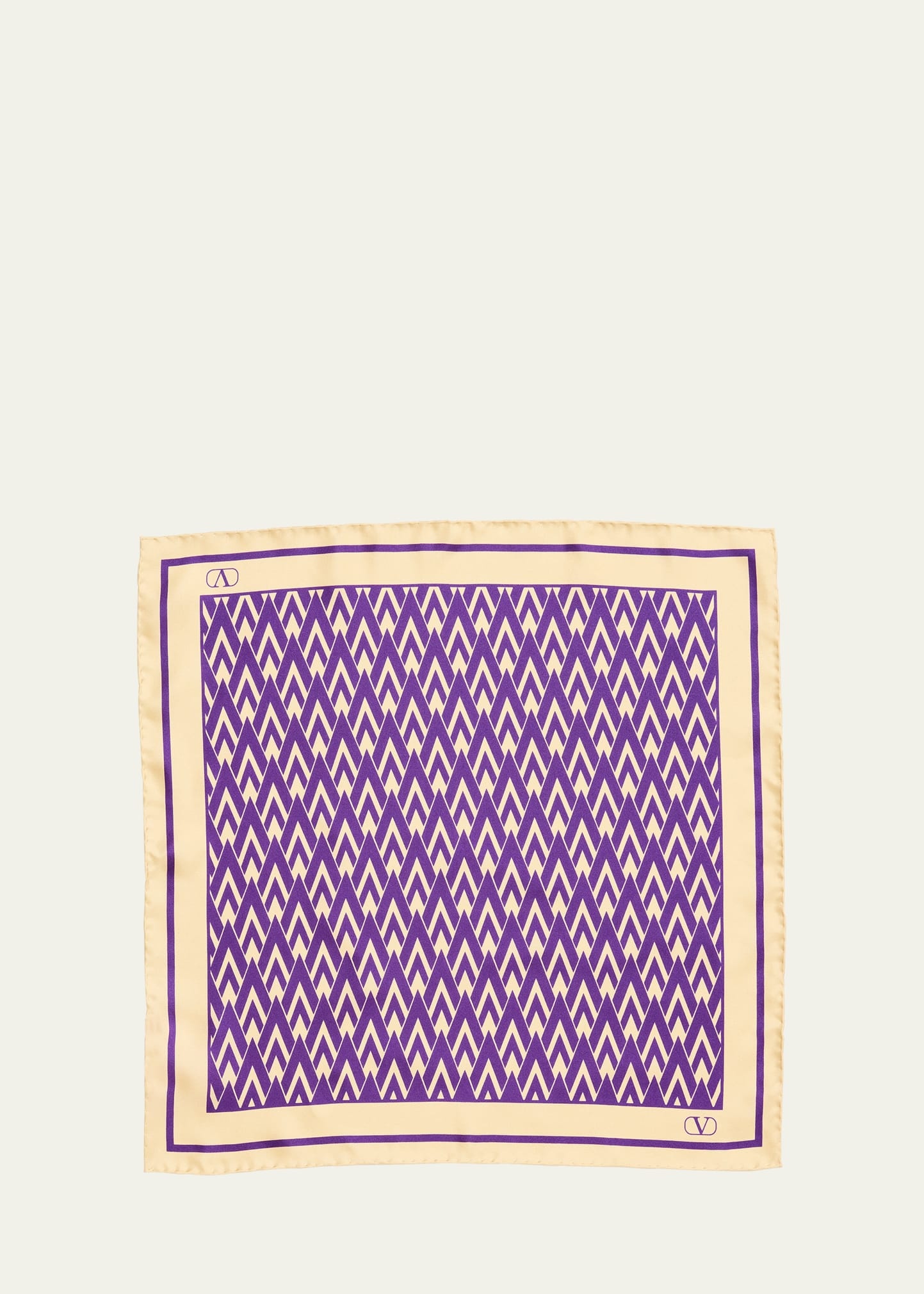 Monogram-Print Silk Scarf - 1