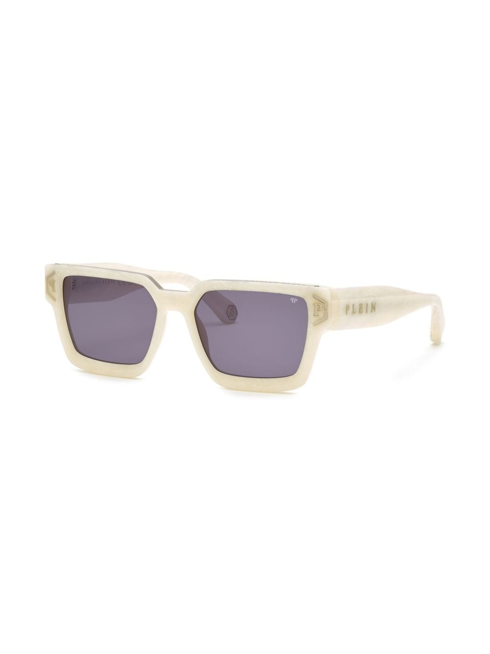 marbled rectangle-frame sunglasses - 3