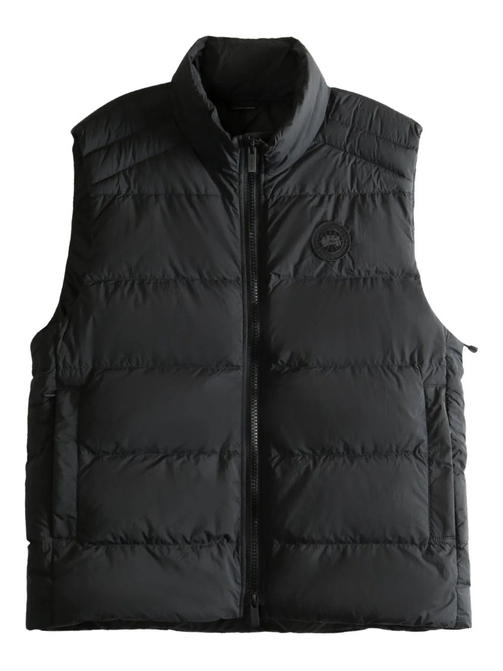 padded zip-up vest - 1