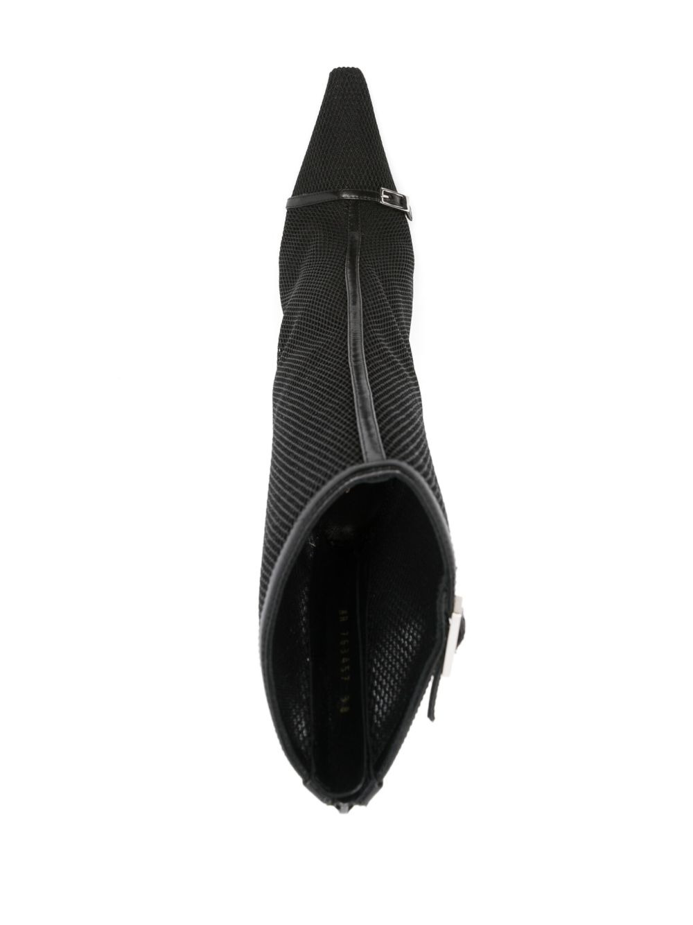 pointed-toe mesh boots - 4