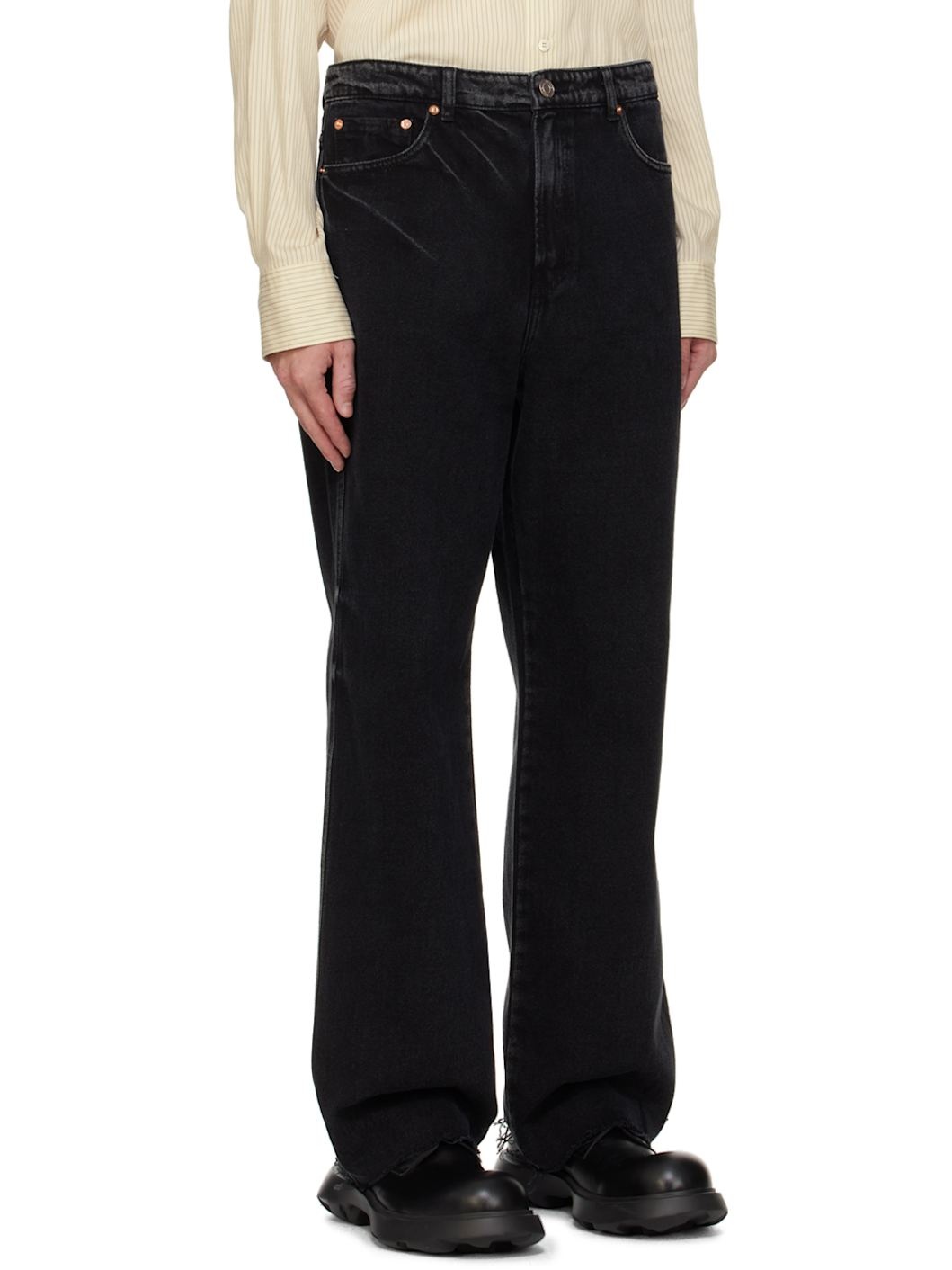 Black Theo Washed Jeans - 2
