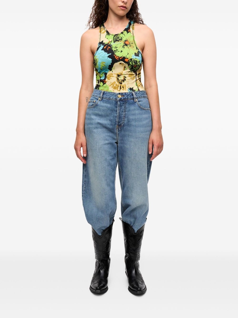 floral-print bodysuit - 2