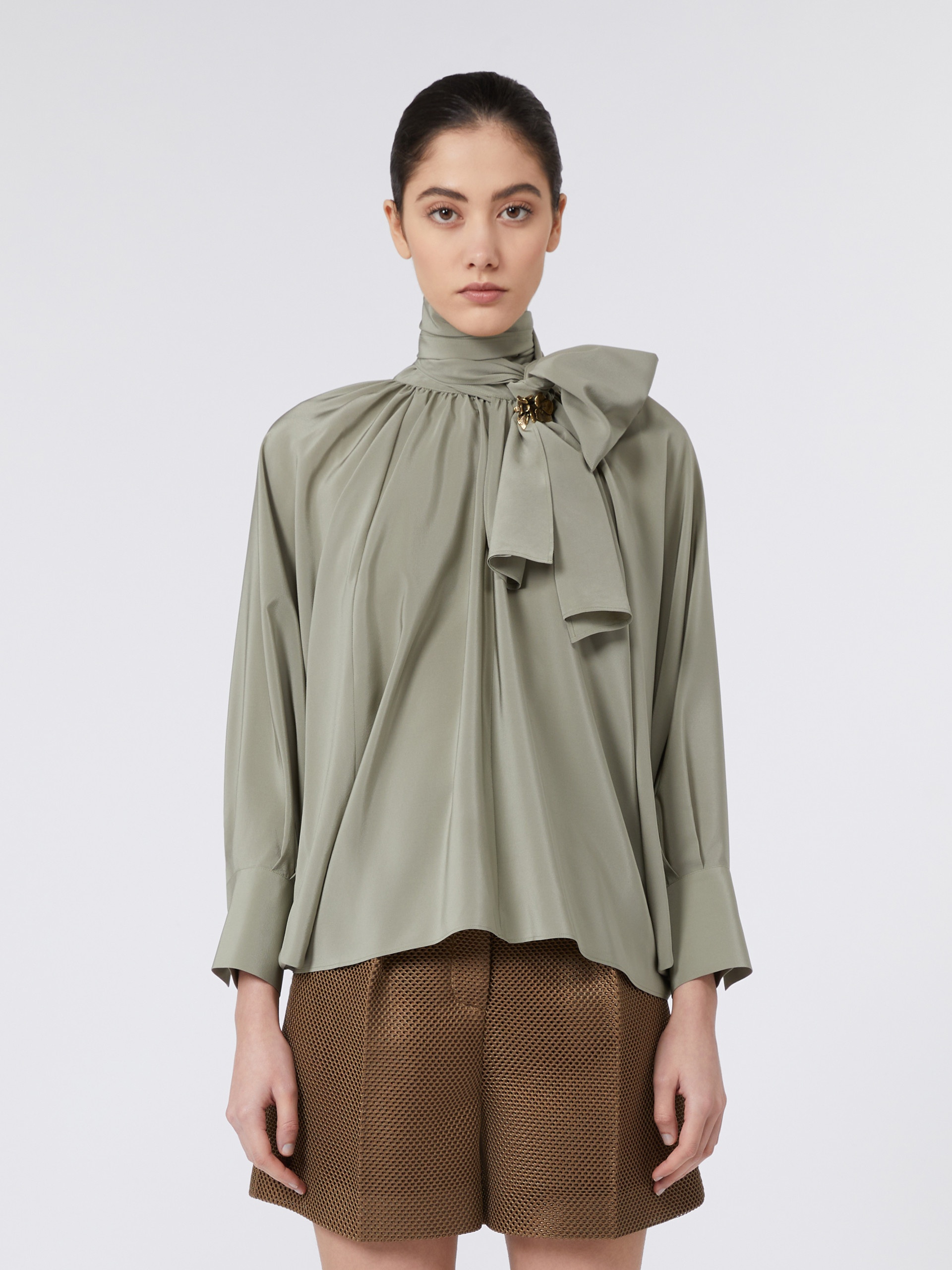LEONIDA Loose, pure silk blouse - 3