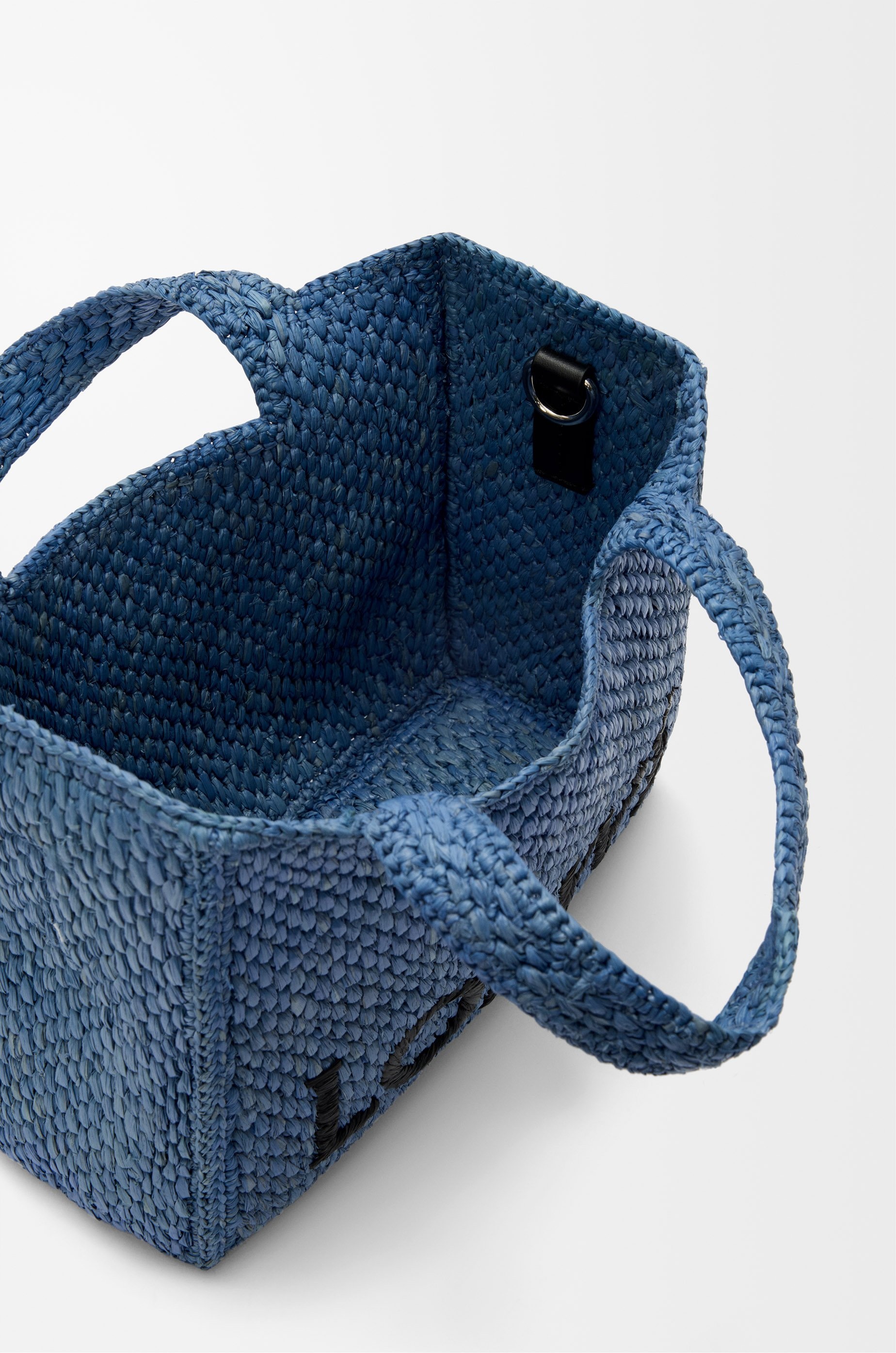 Mini LOEWE Font tote in raffia - 6