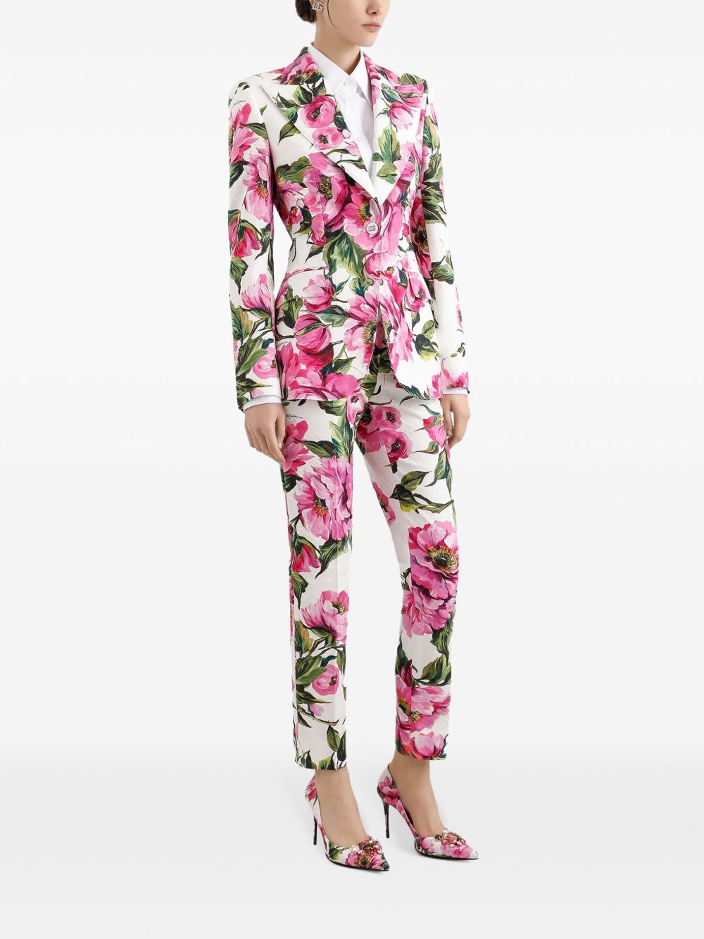 floral-print trousers - 2