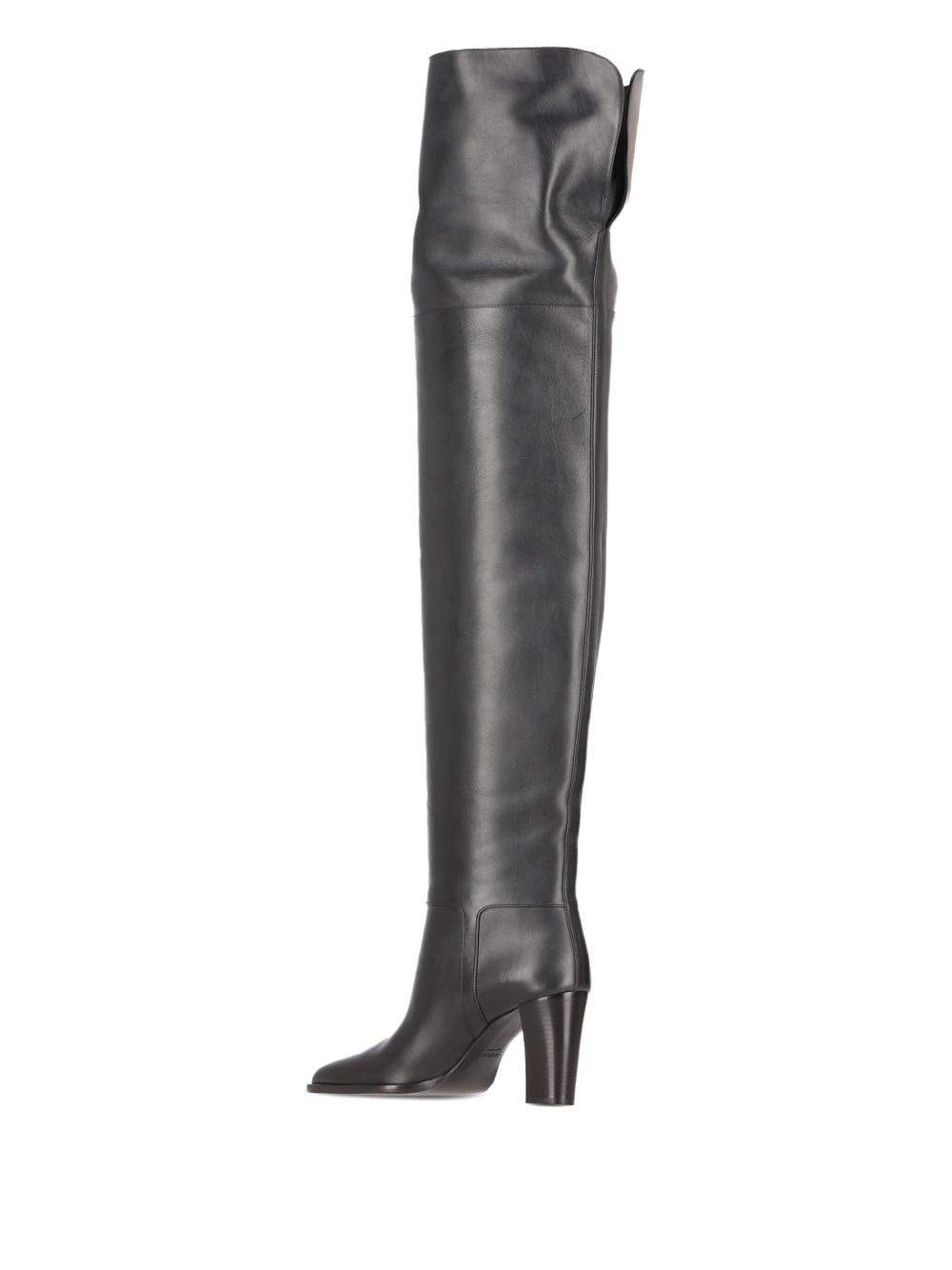 85mm Julia leather buckle-fastening thigh-high boots - 4