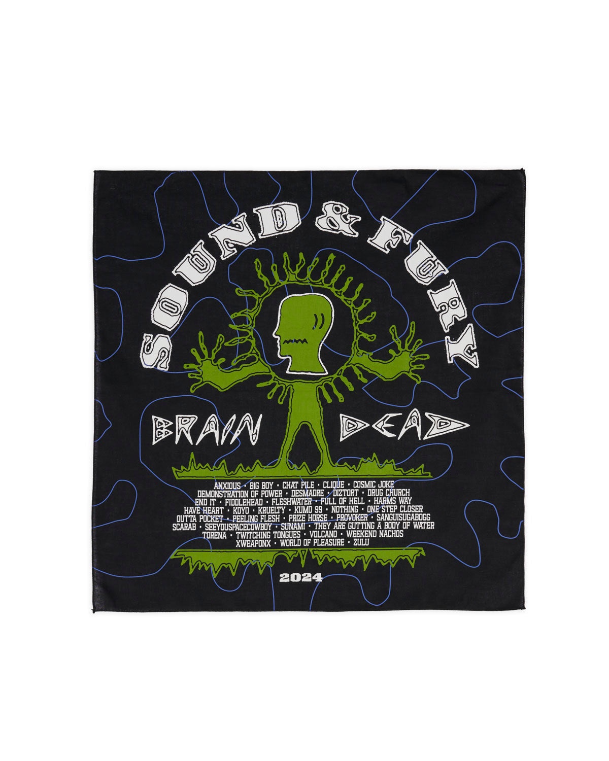 Brain Dead x Sound and Fury Bandana - Black - 1