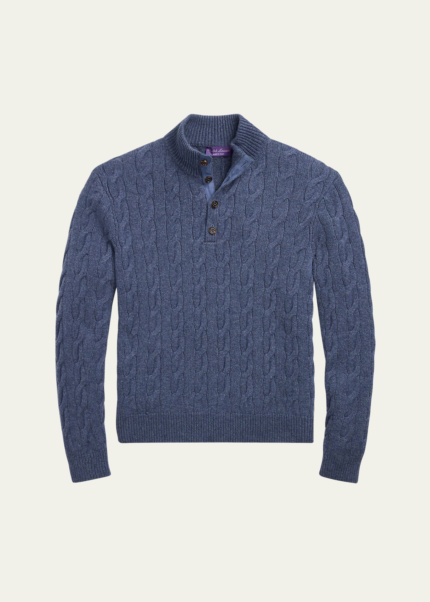 Men's Cashmere Cable-Knit Sweater - 1
