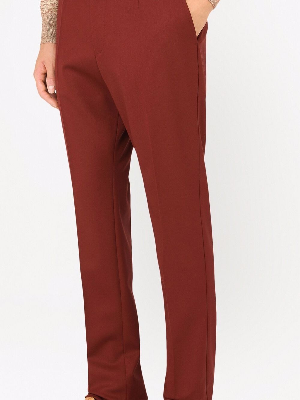 slim-cut stretch-wool trousers - 5