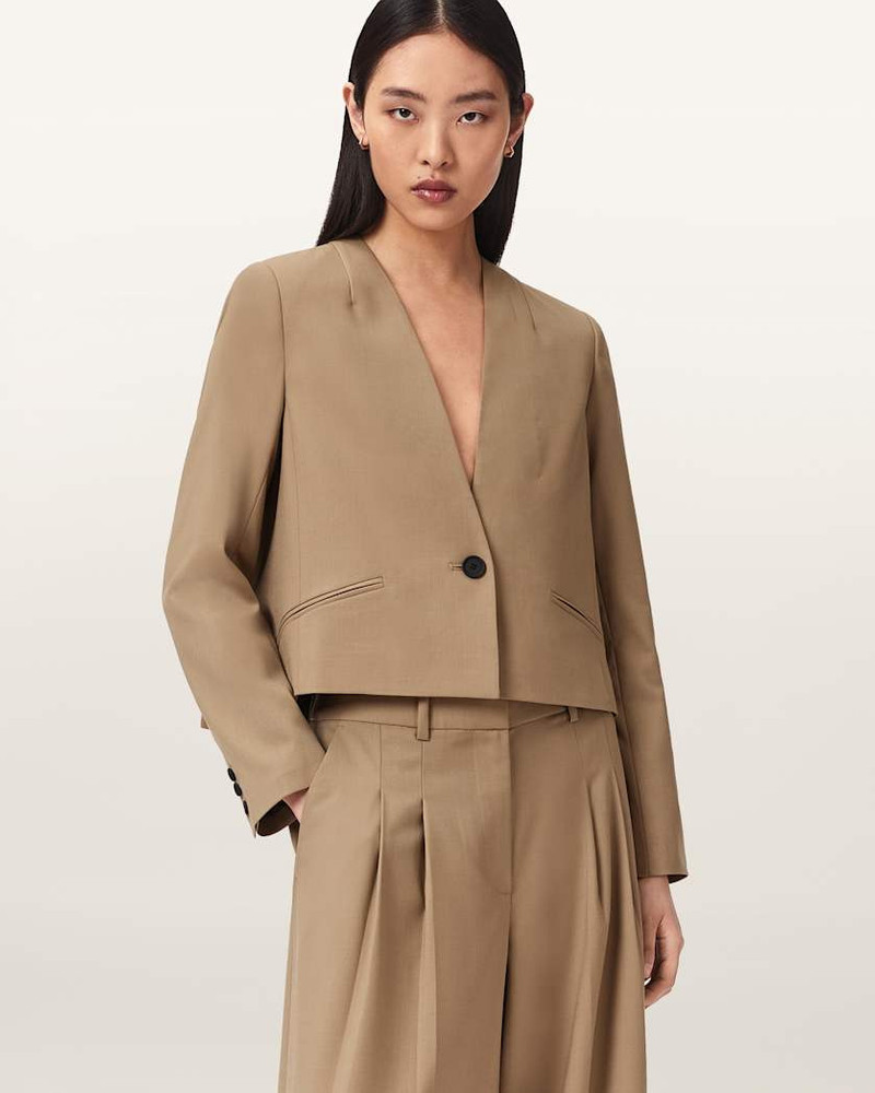 POPPY SINGLE BREASTED PLEATED BLAZER 4