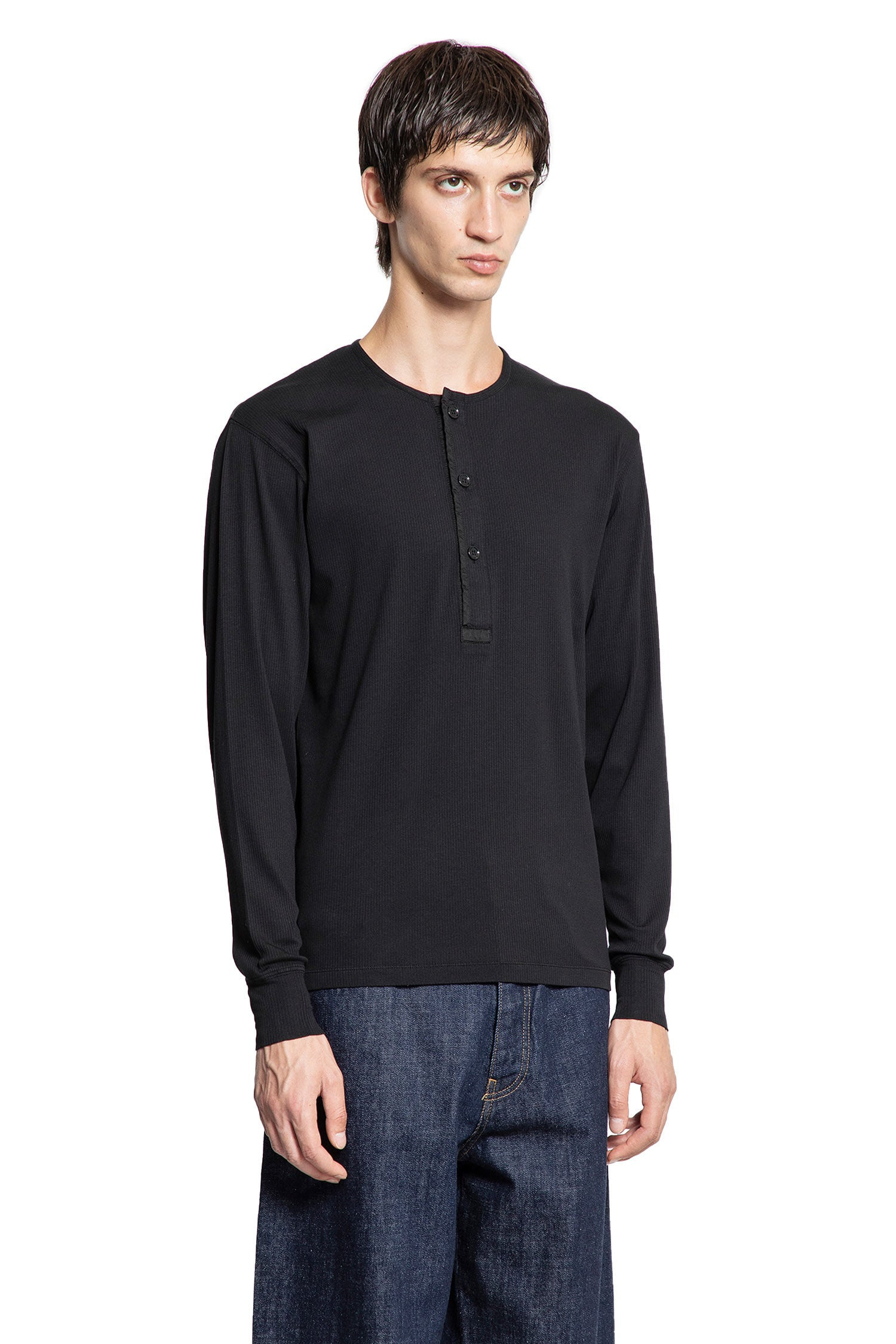 Cotton-Stretch-Rib-Henley-T-Shirt - 2