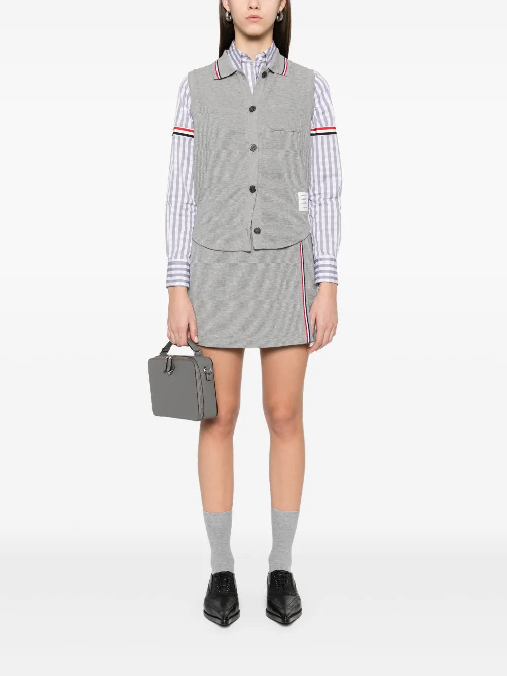 Cotton Waffle Mini Wrap Skirt Women - 2