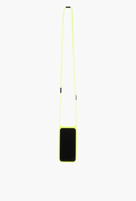Bicolor ivory and black leather cell phone case - 6