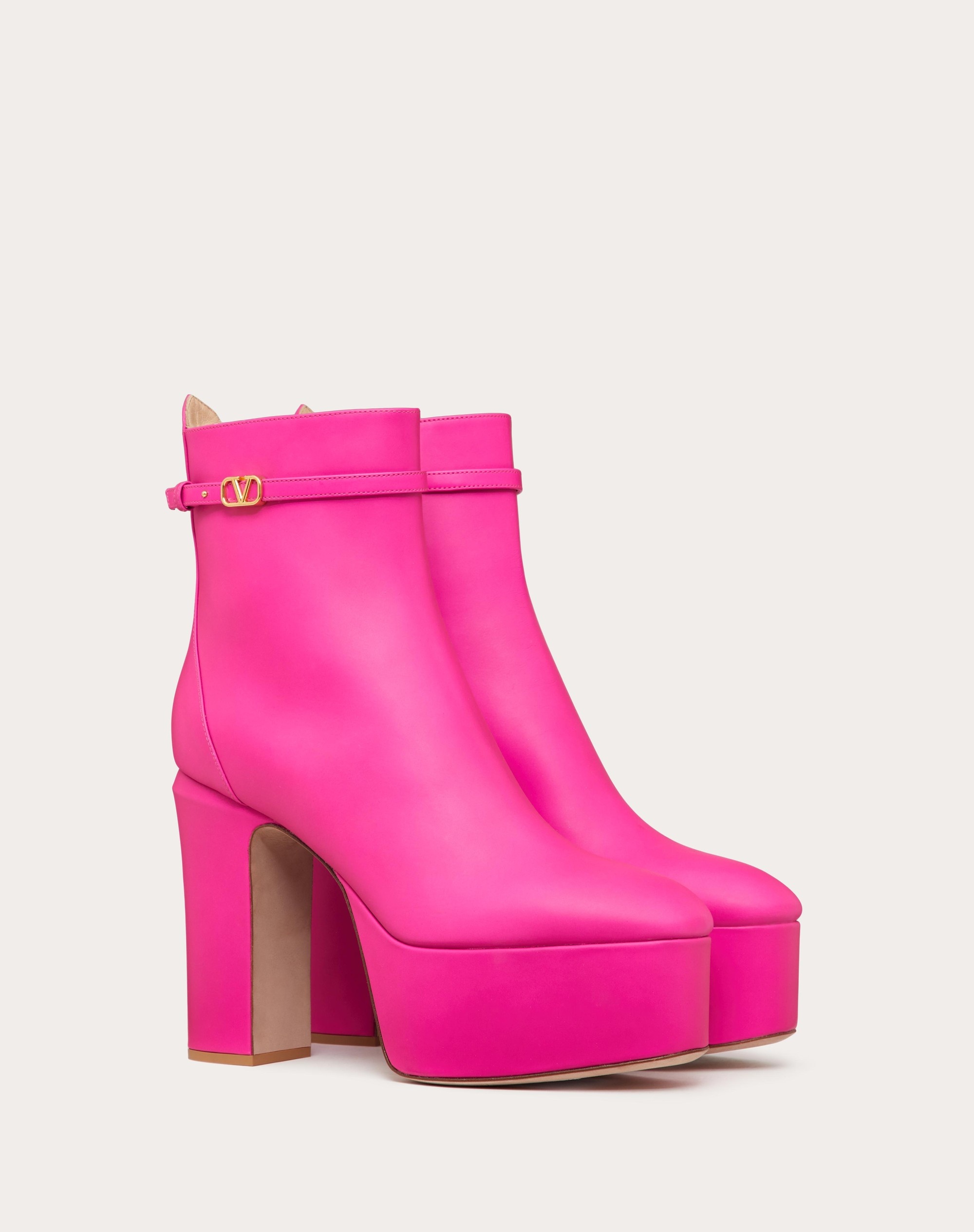 VALENTINO GARAVANI TAN-GO PLATFORM ANKLE BOOT IN CALFSKIN 120MM - 2