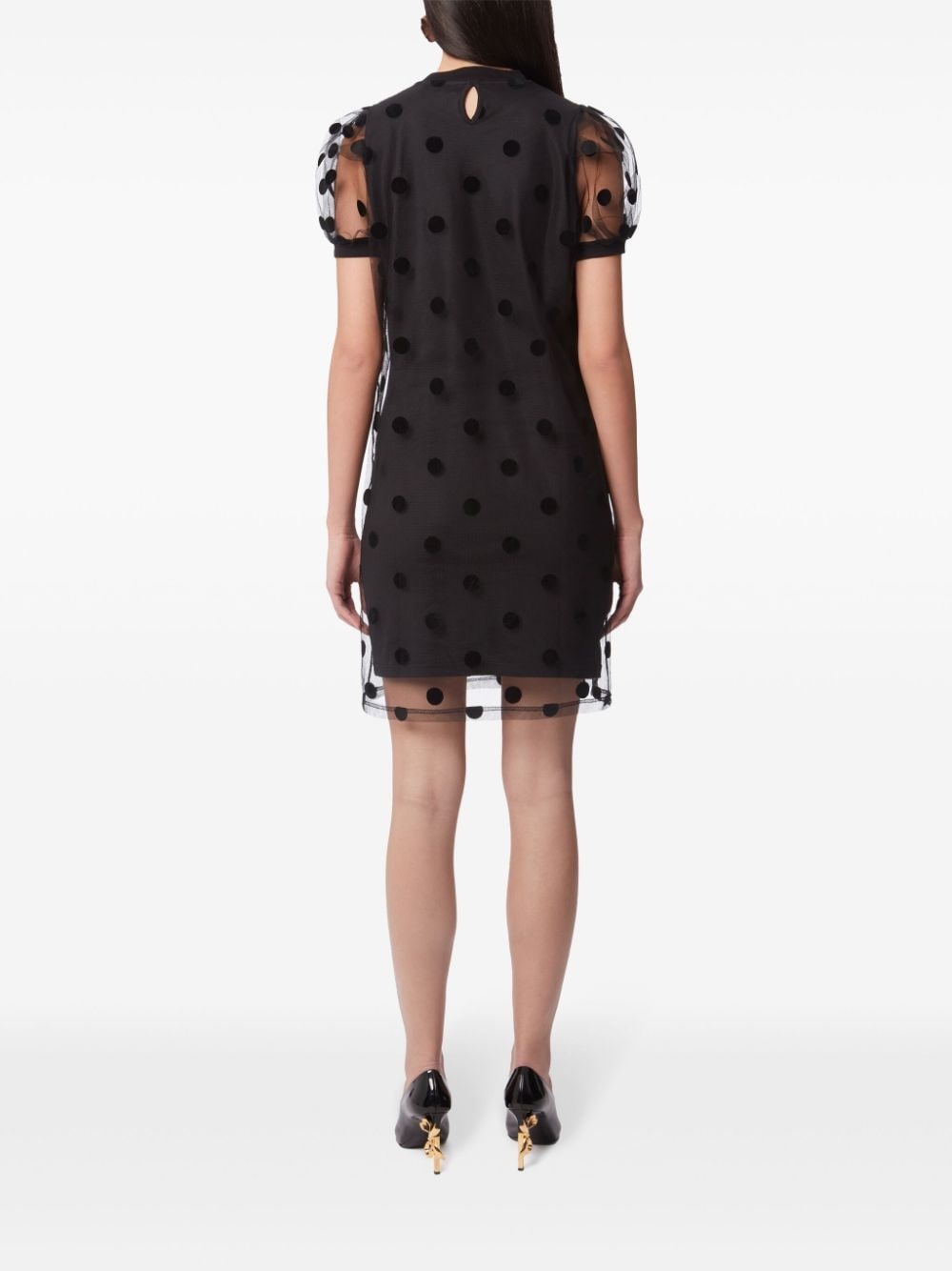 polka-dot pattern mini dress - 4