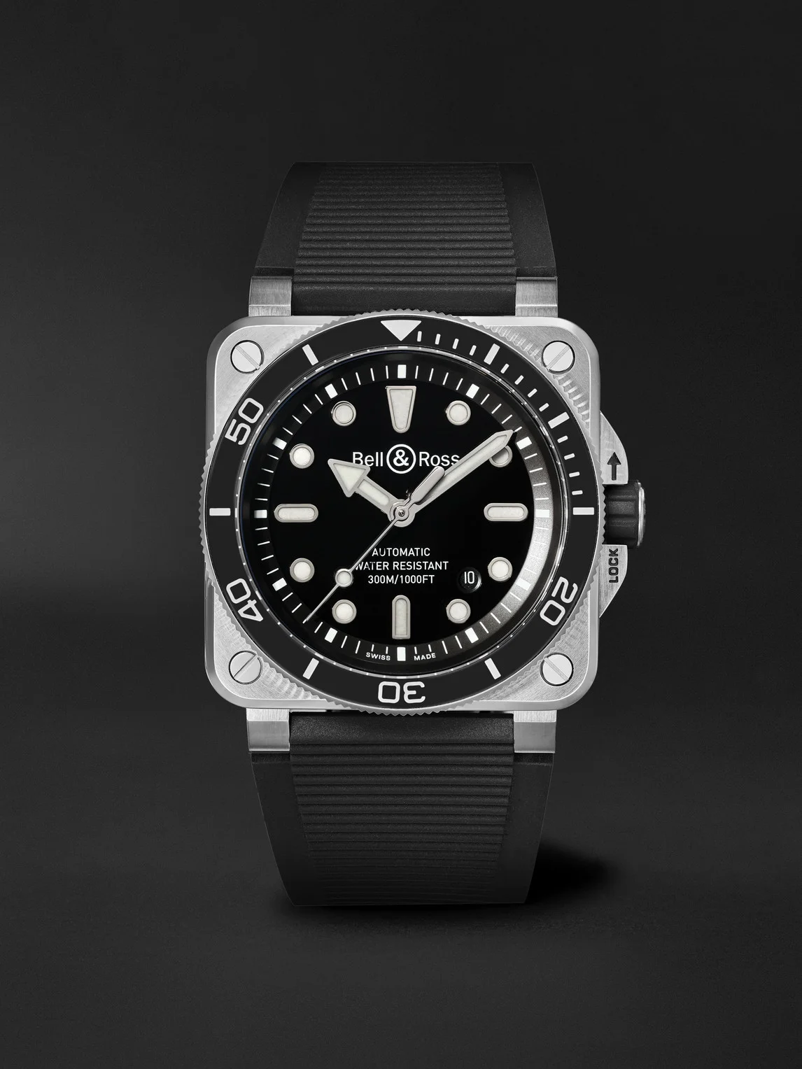 BR-03 Diver Automatic Stainless Steel Watch, Ref. BR03A-D-BL-ST/SRB - 1