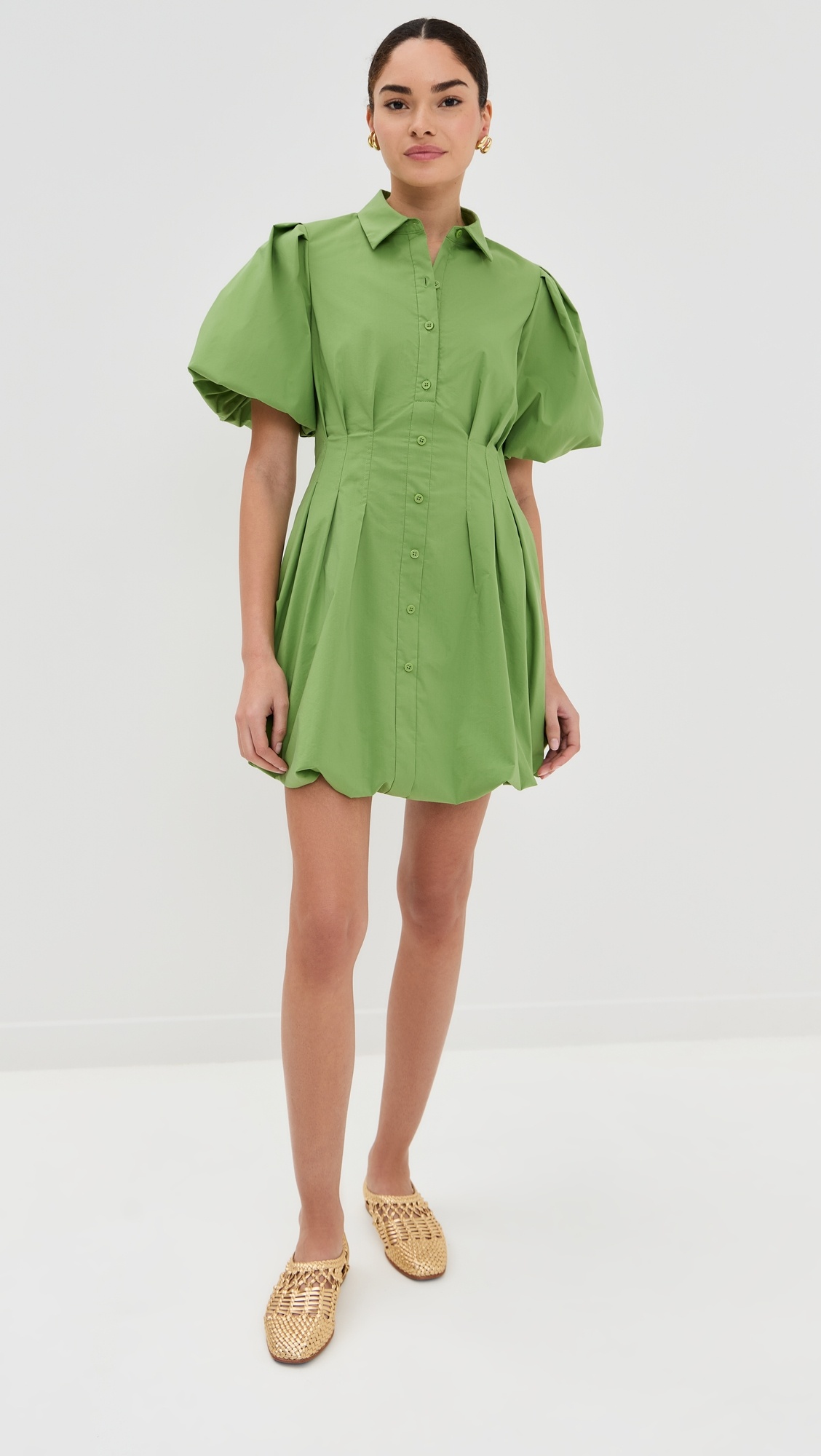 Cleo Balloon Pintuck Mini Dress - 4