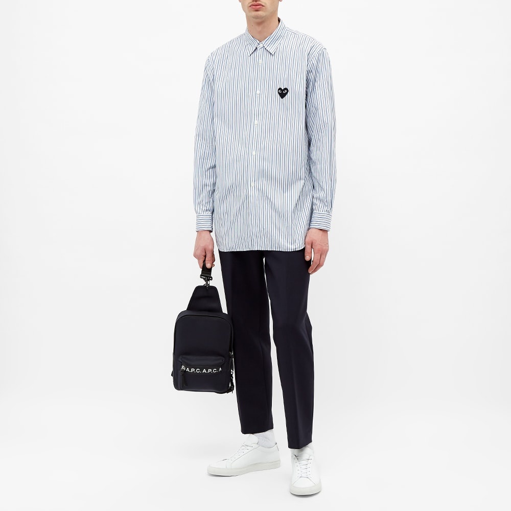 Comme des Garcons Play Black Heart Multi Stripe Shirt - 5