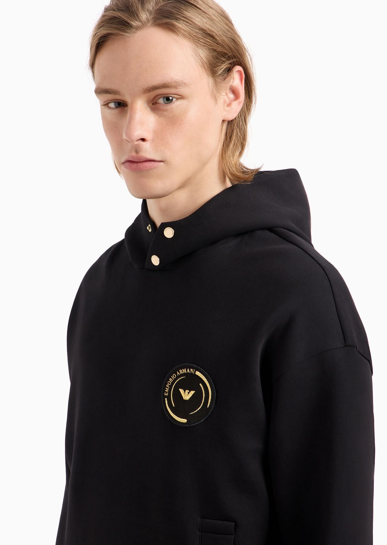 Ramadan capsule collection double-jersey hooded sweatshirt with patch - 5