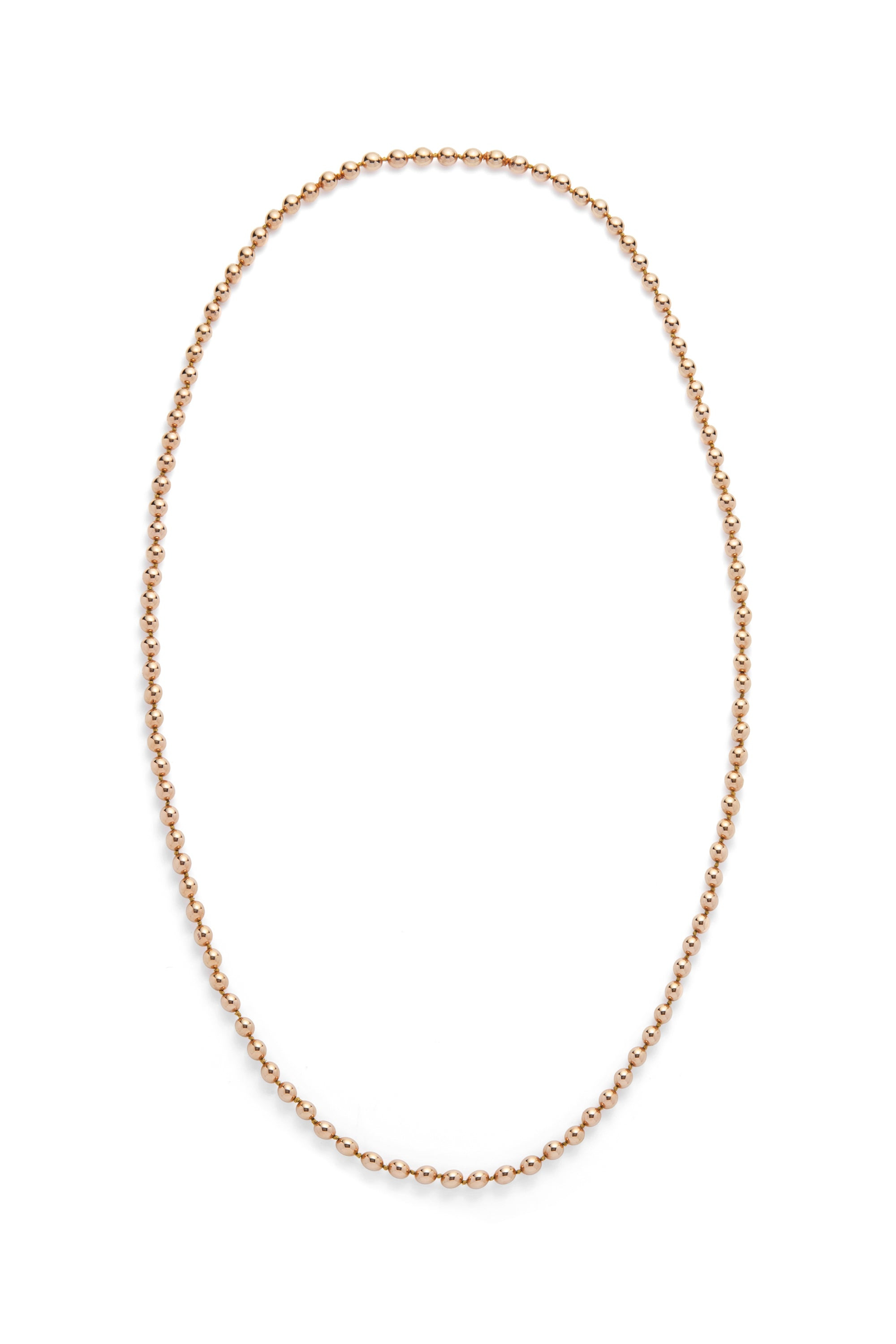 Beaded Necklace in 18K Rose Gold - 3