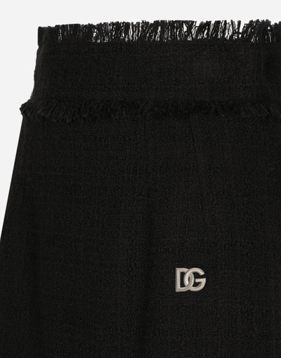Dolce & Gabbana Tweed midi skirt with DG logo outlook